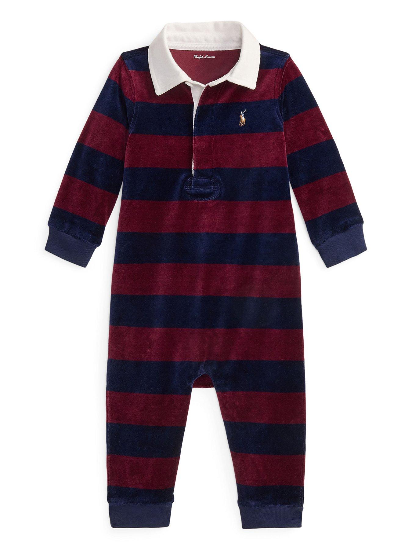 undefined Baby Boys Striped Romper - Multi