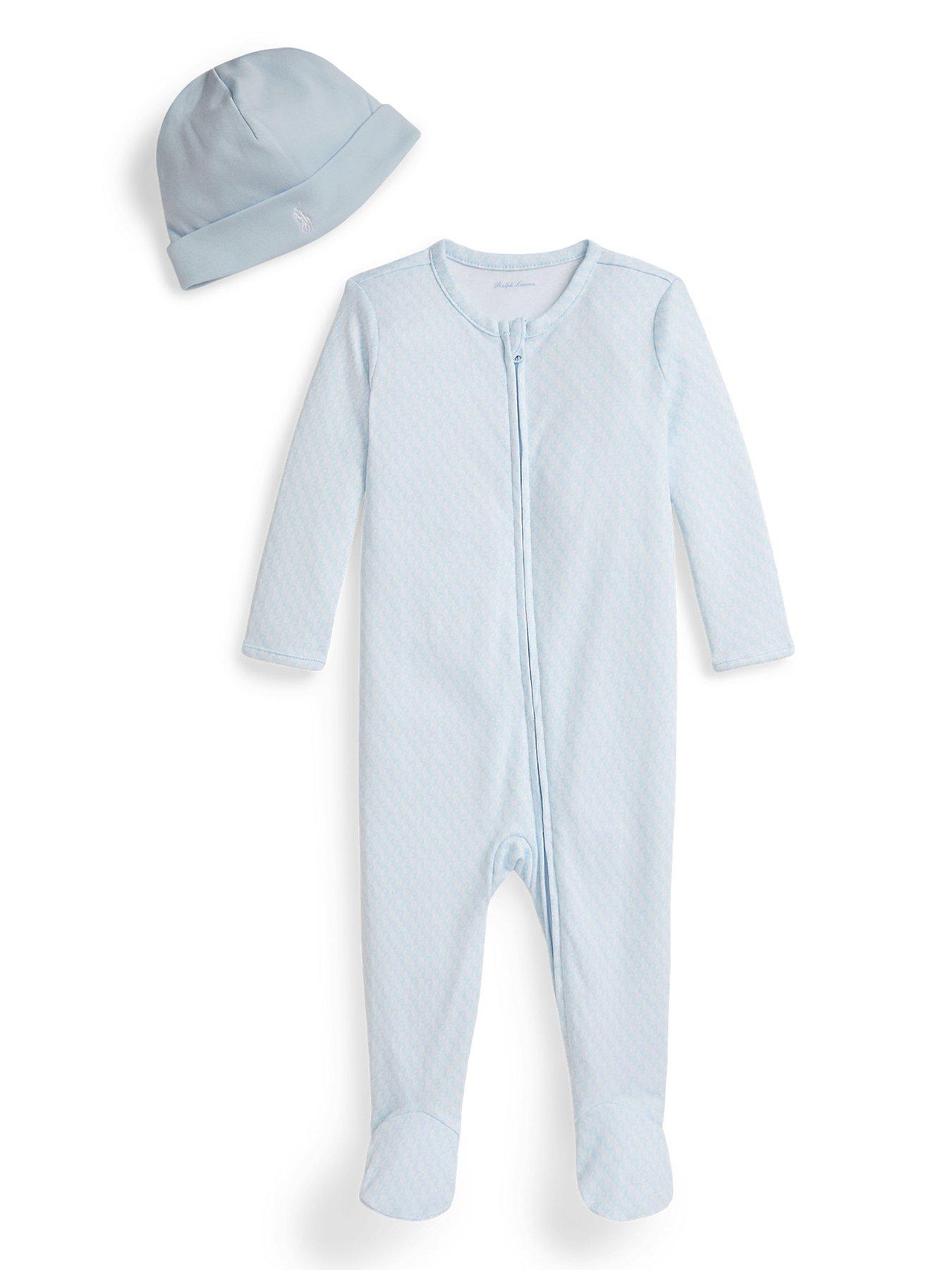 undefined Baby Boys Gift Boxed Sleepsuit And Hat Set - Blue