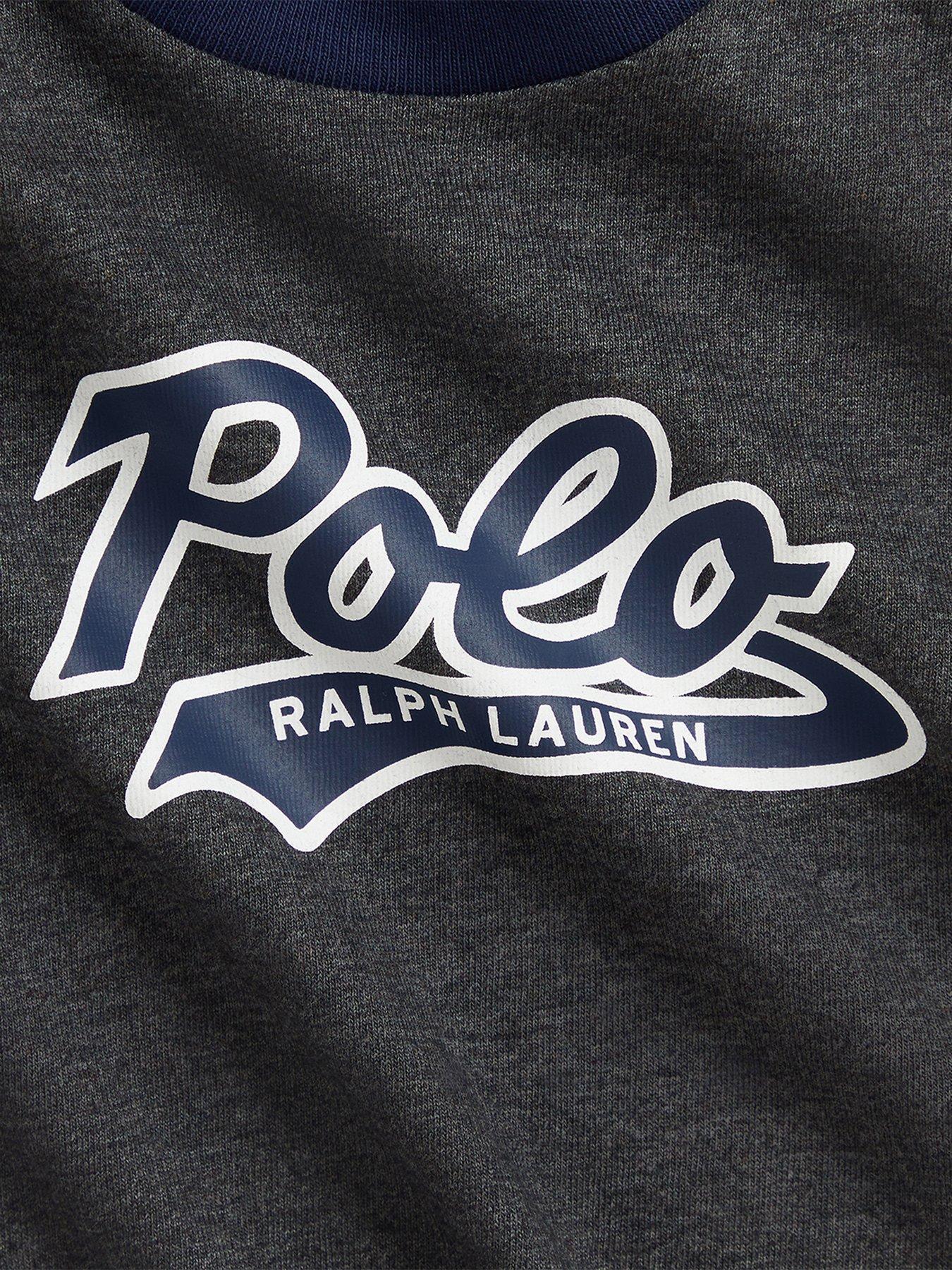 Image 3 of 3 of Polo Ralph Lauren Baby Boys Jog And Sweat Set - Dark Grey