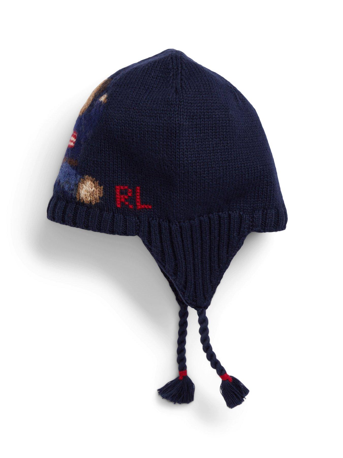 Image 2 of 3 of Polo Ralph Lauren Baby Boys Earflap Hat - Navy