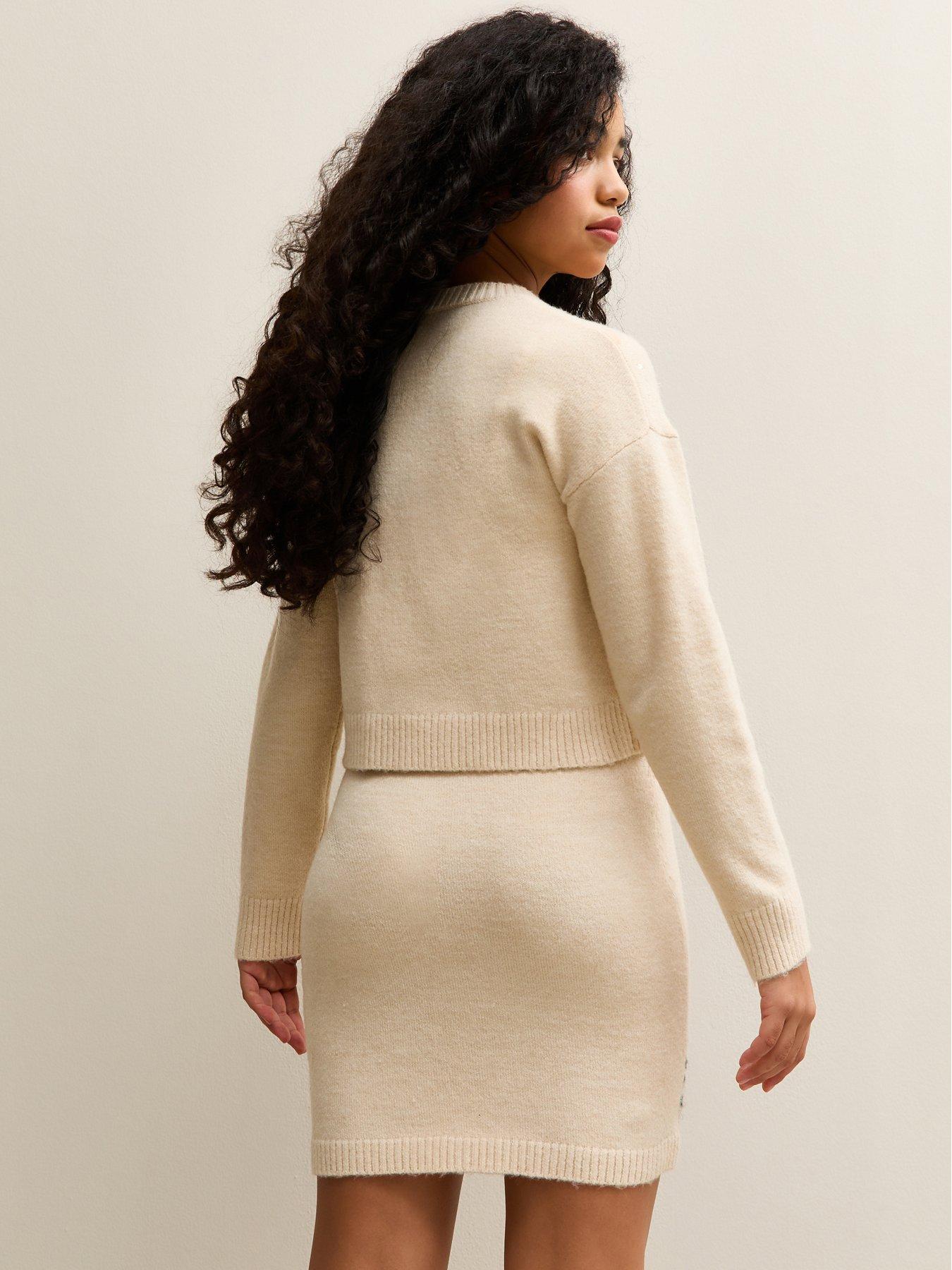 Image 2 of 5 of New Look 915 Girls Knit Fairisle Jumper - Light Cream