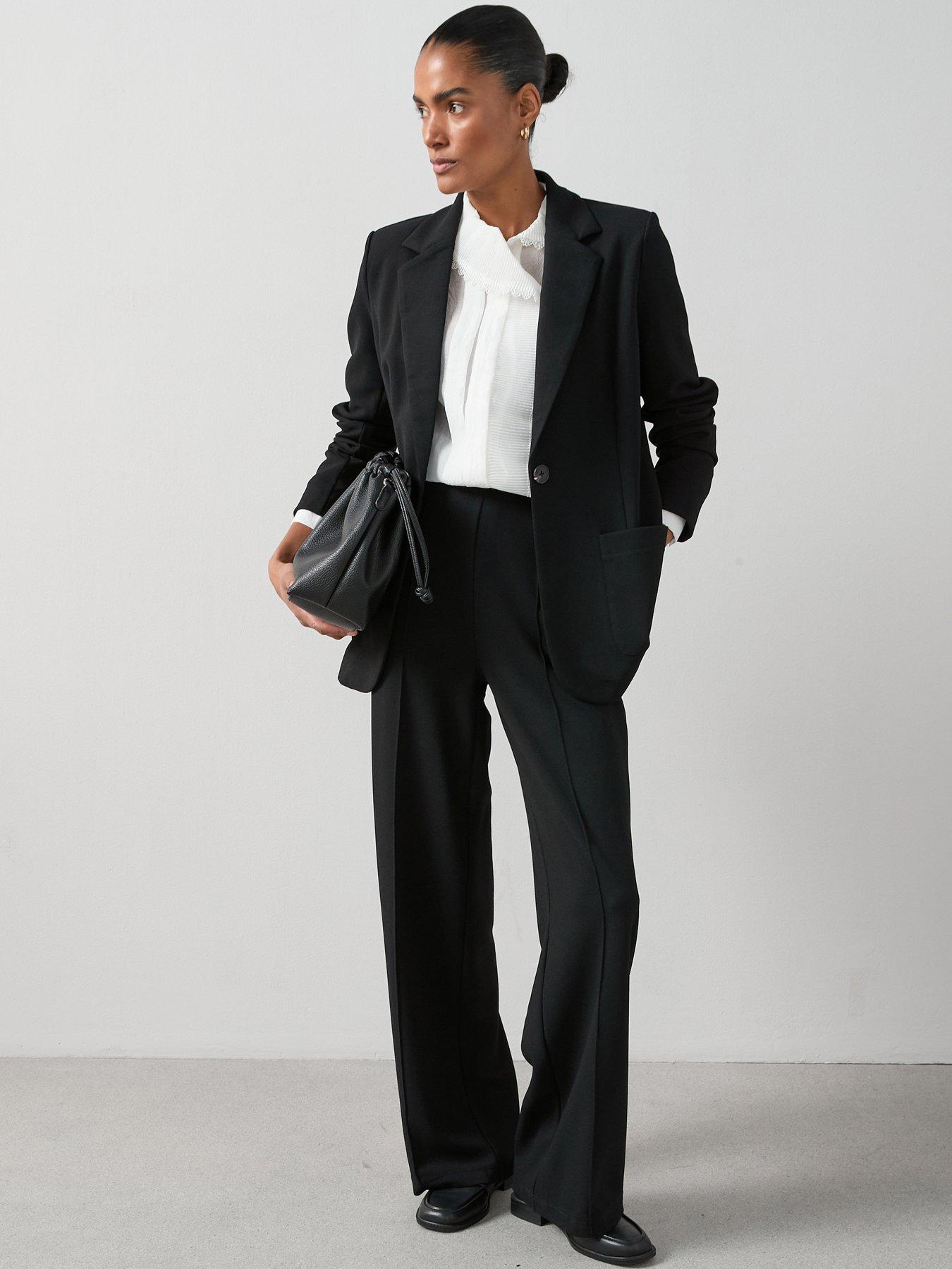 undefined Edge To Edge Jersey Blazer - Black