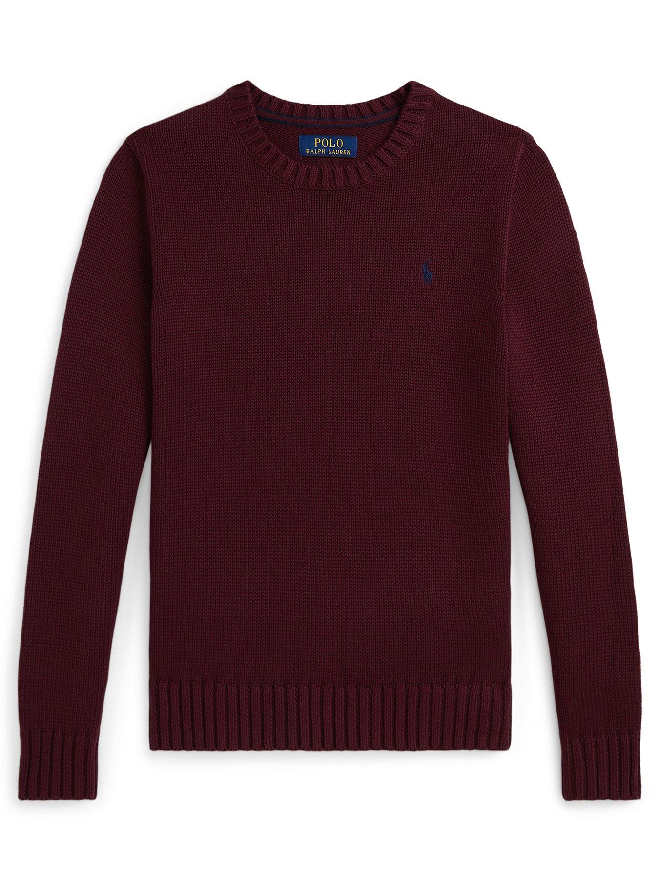 undefined Boys Crew Neck Sweater - Wine