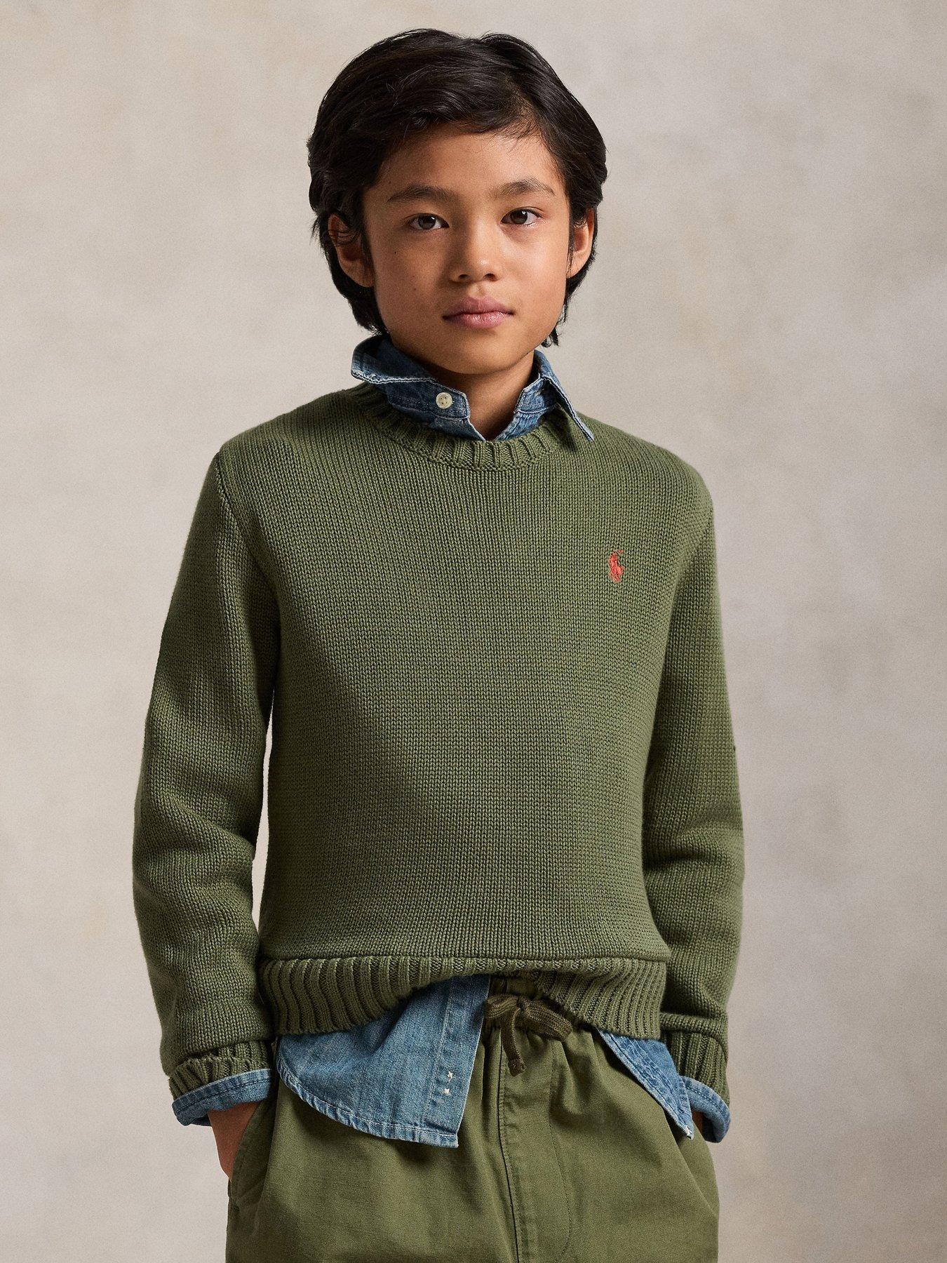 undefined Boys Crew Neck Sweater - Green