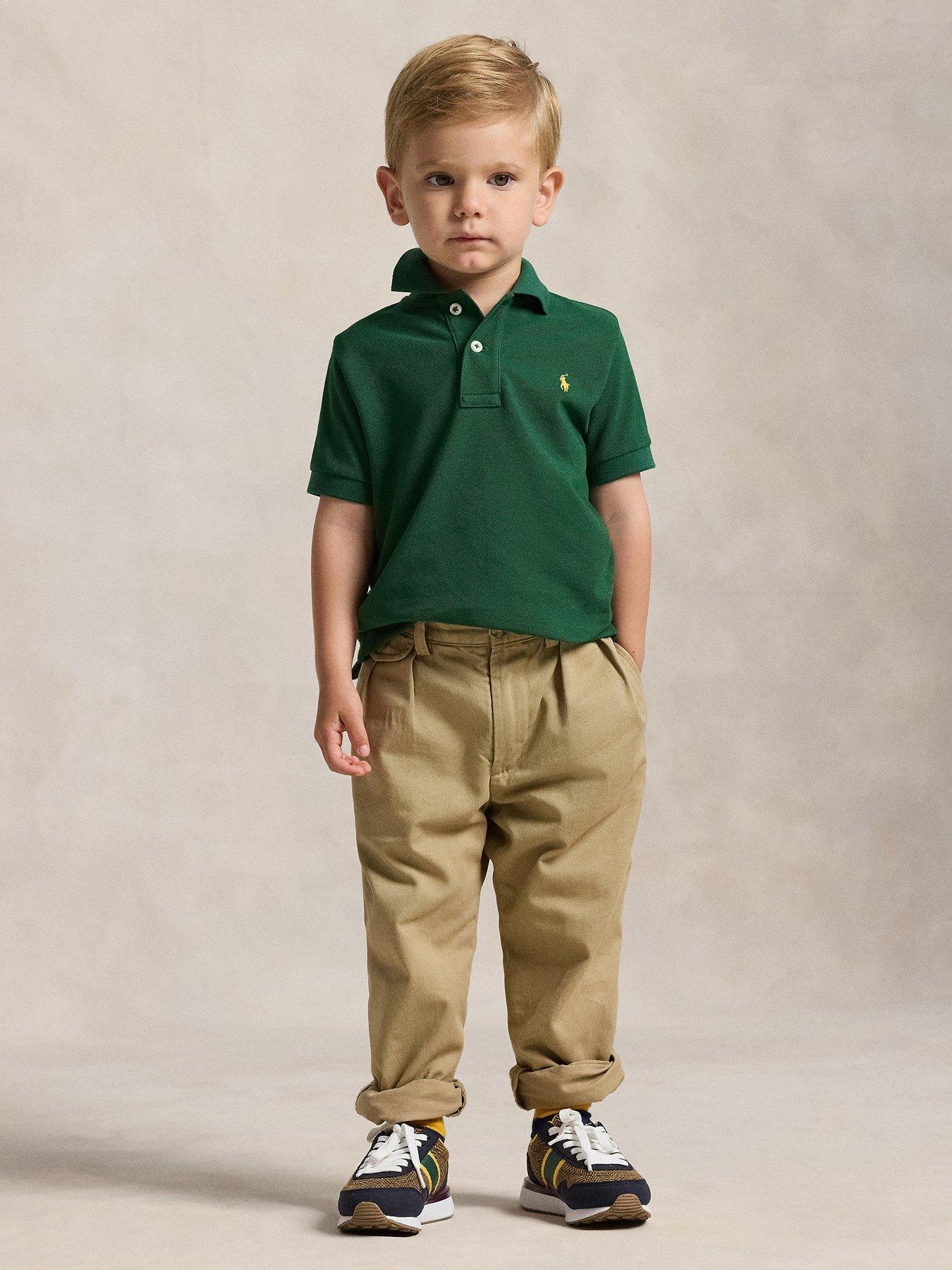 Image 5 of 5 of Polo Ralph Lauren Younger Boys Short Sleeve Polo Shirt - Green