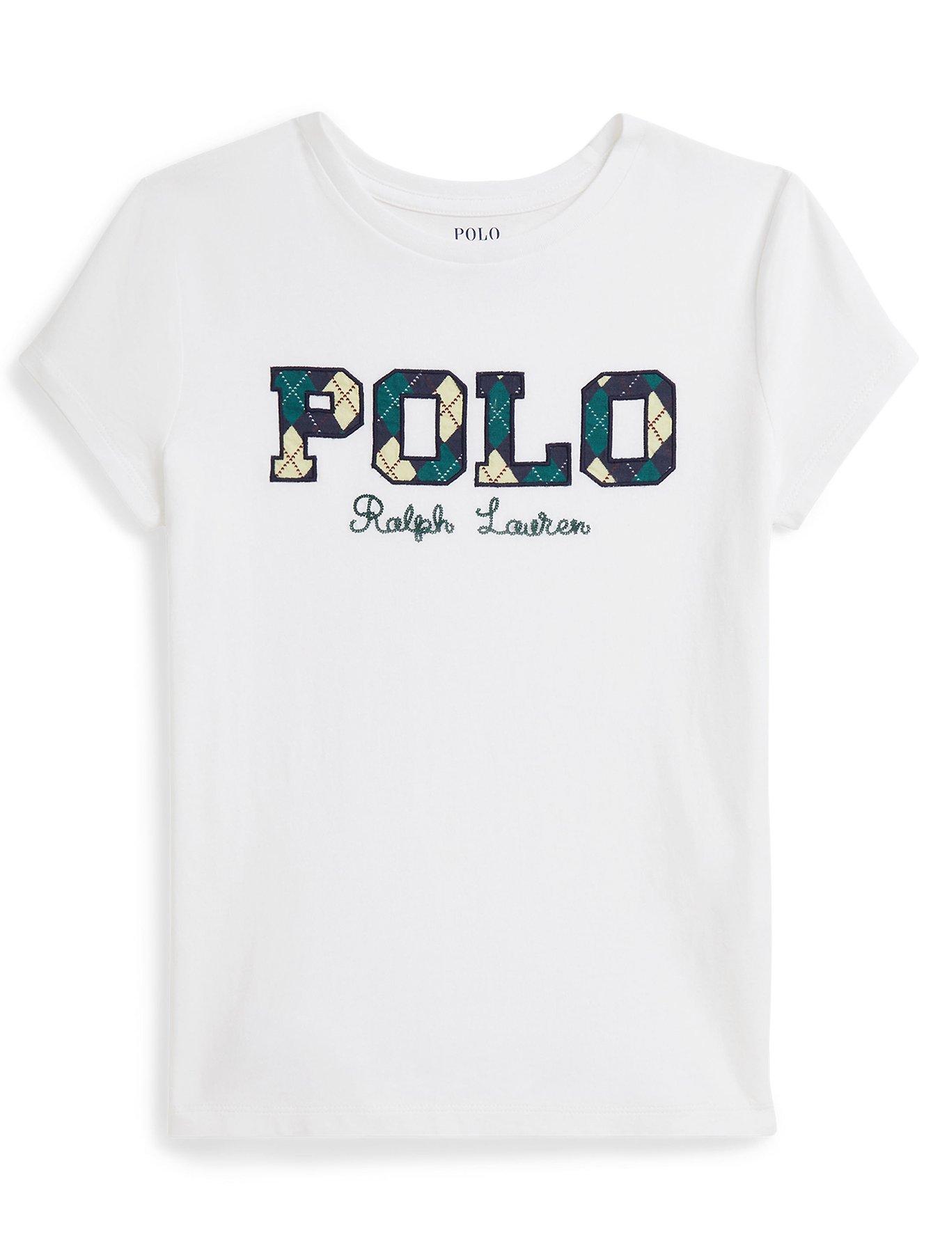 undefined Girls Short Sleeve Logo T-Shirt - White