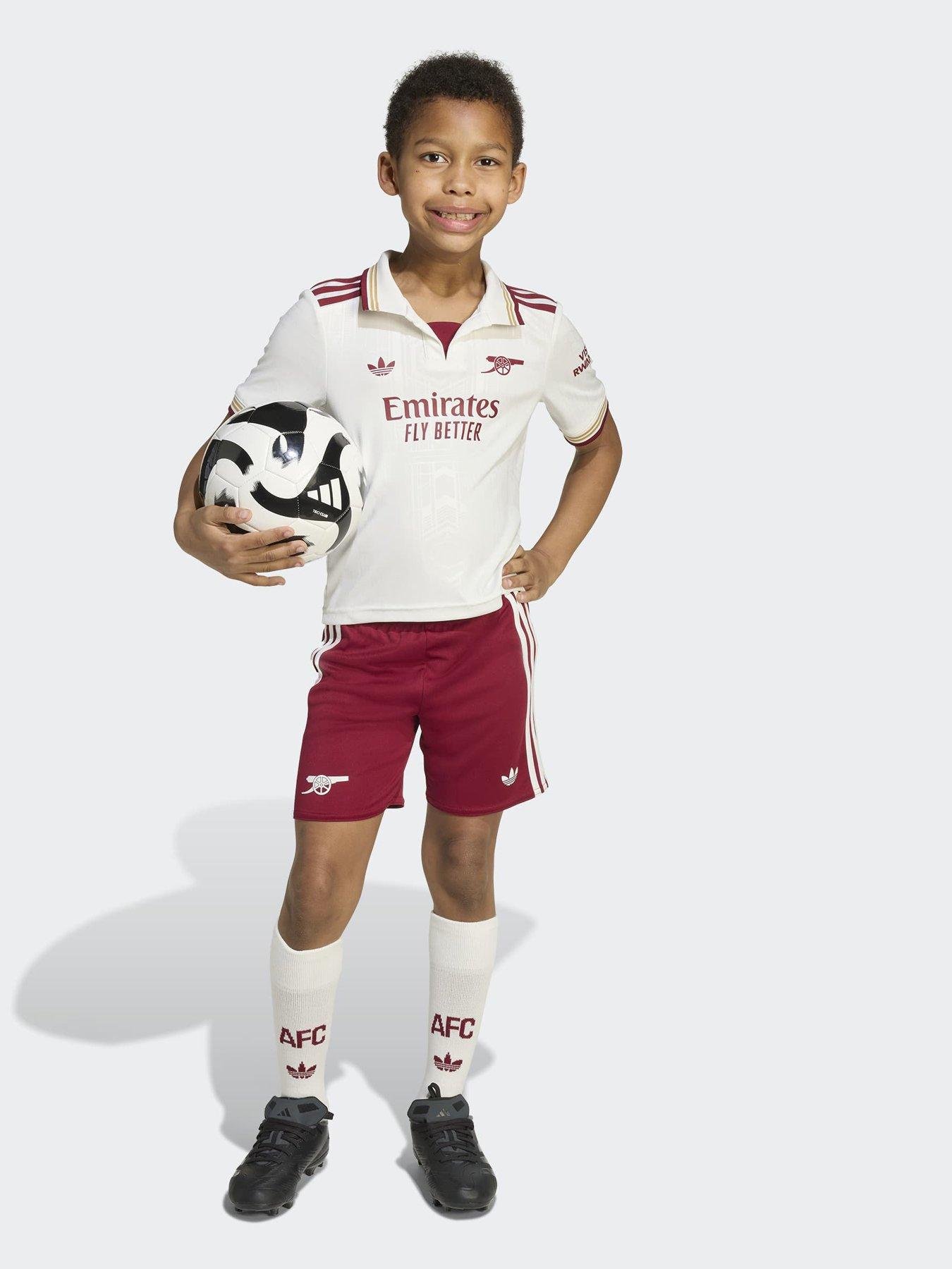 adidas Kids Arsenal 25/26 Third Mini Football Kit - White