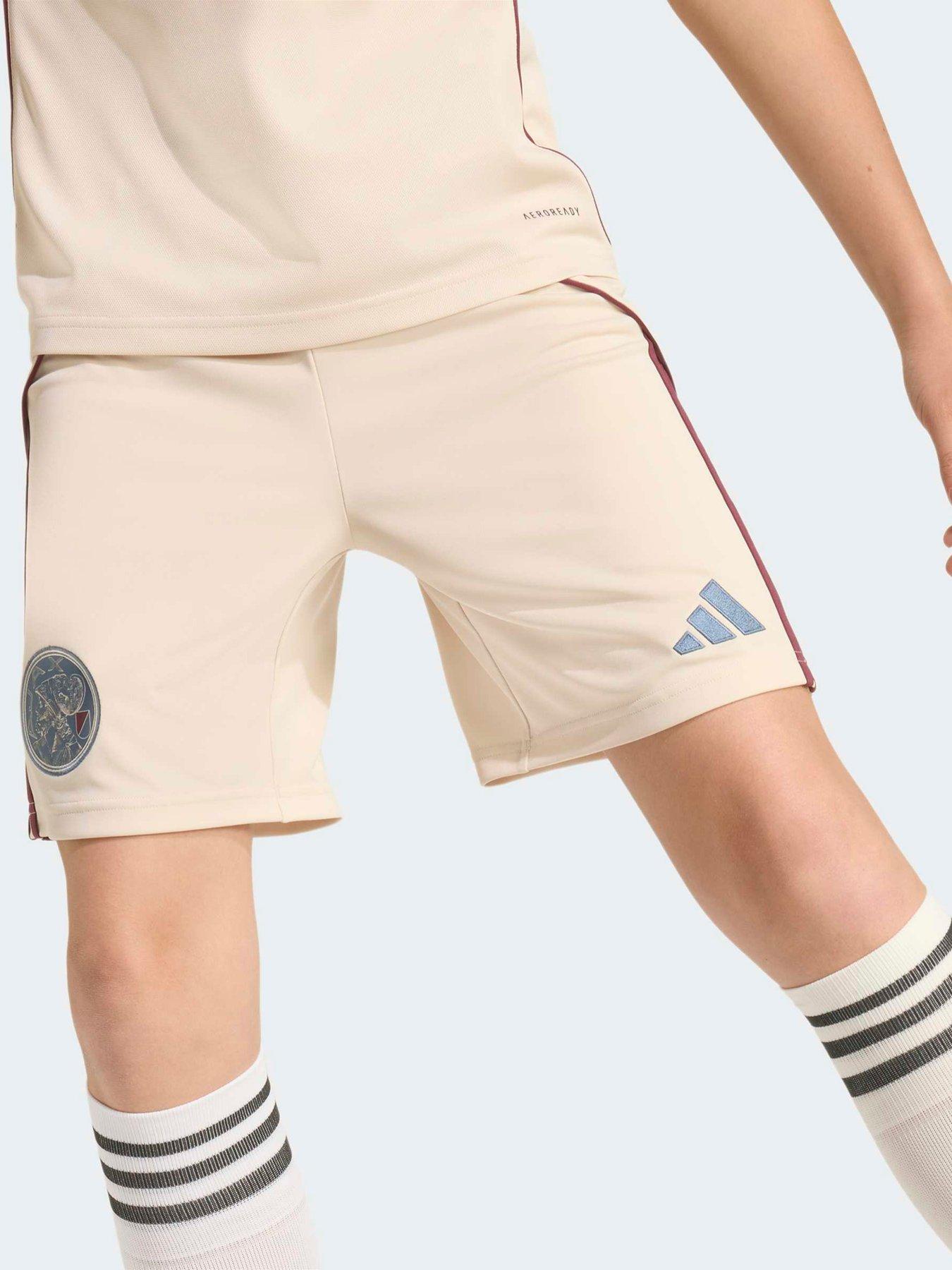  image of adidas-boys-ajax-amsterdam-2526-third-football-shorts-beige
