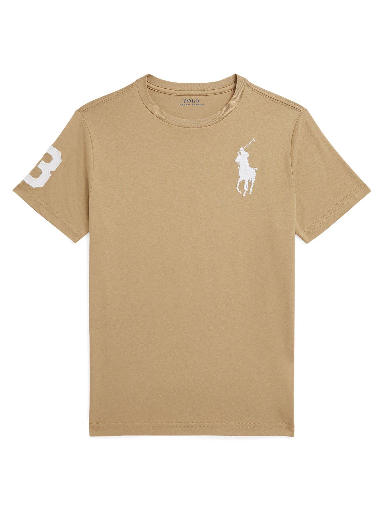 Image 1 of 2 of Polo Ralph Lauren Boys Logo Short Sleeve T-Shirt - Beige