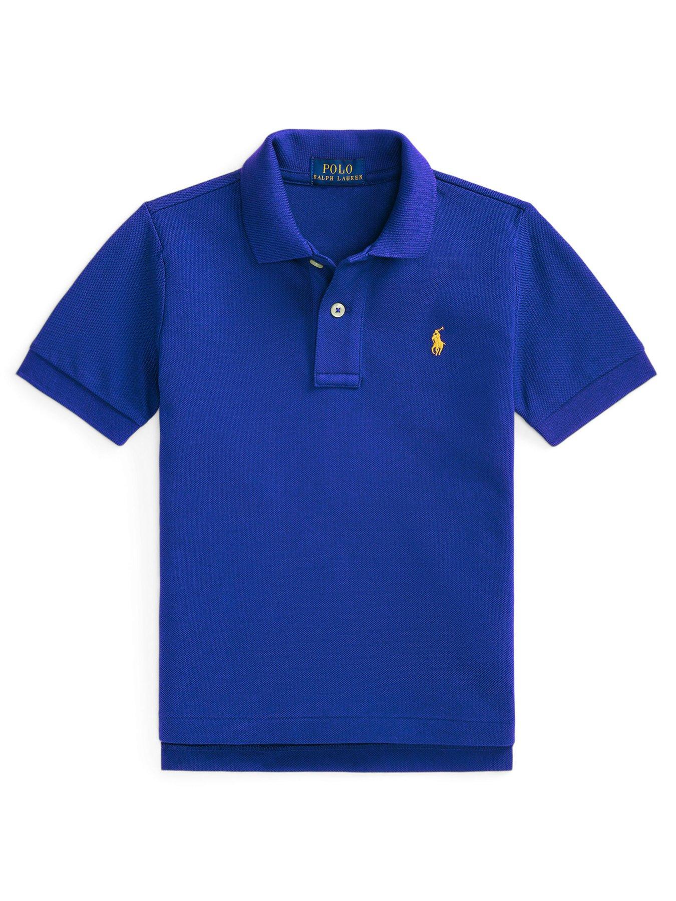 undefined Younger Boys Short Sleeve Polo Shirt - Blue