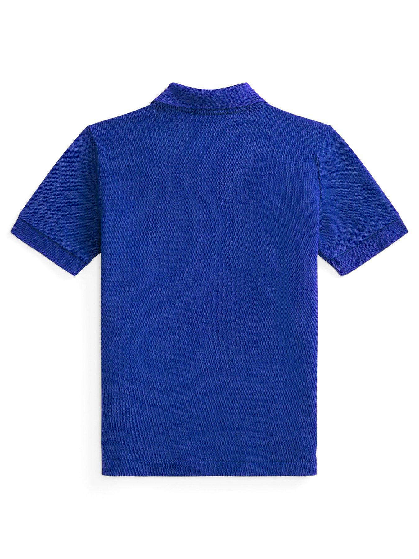 Image 2 of 3 of Polo Ralph Lauren Younger Boys Short Sleeve Polo Shirt - Blue