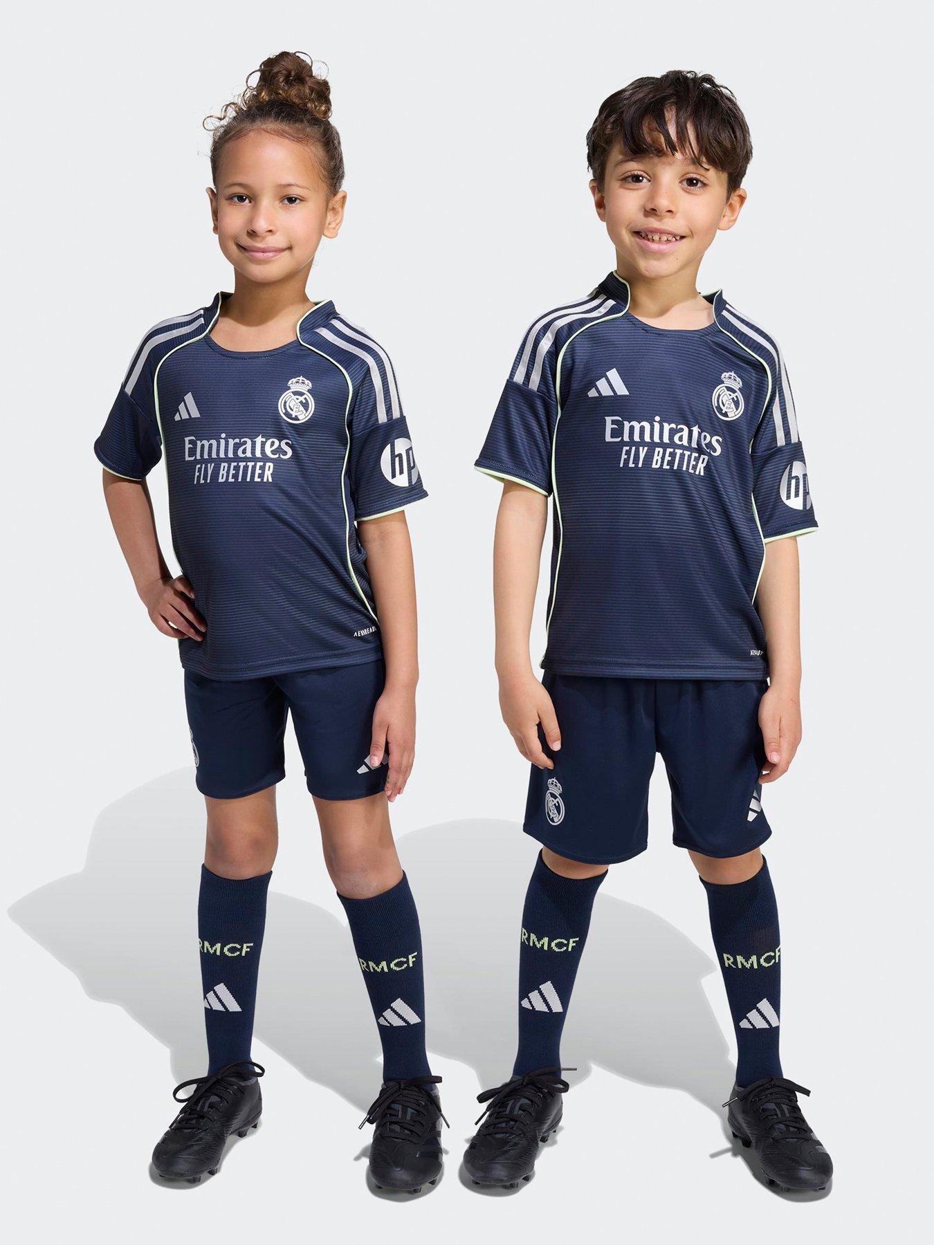 adidas Kids Real Madrid 25/26 Away Football Mini Kit - Blue