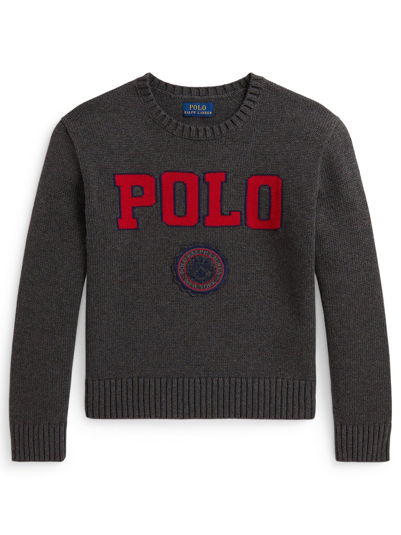 undefined Girls Crew Neck Sweater - Dark Grey
