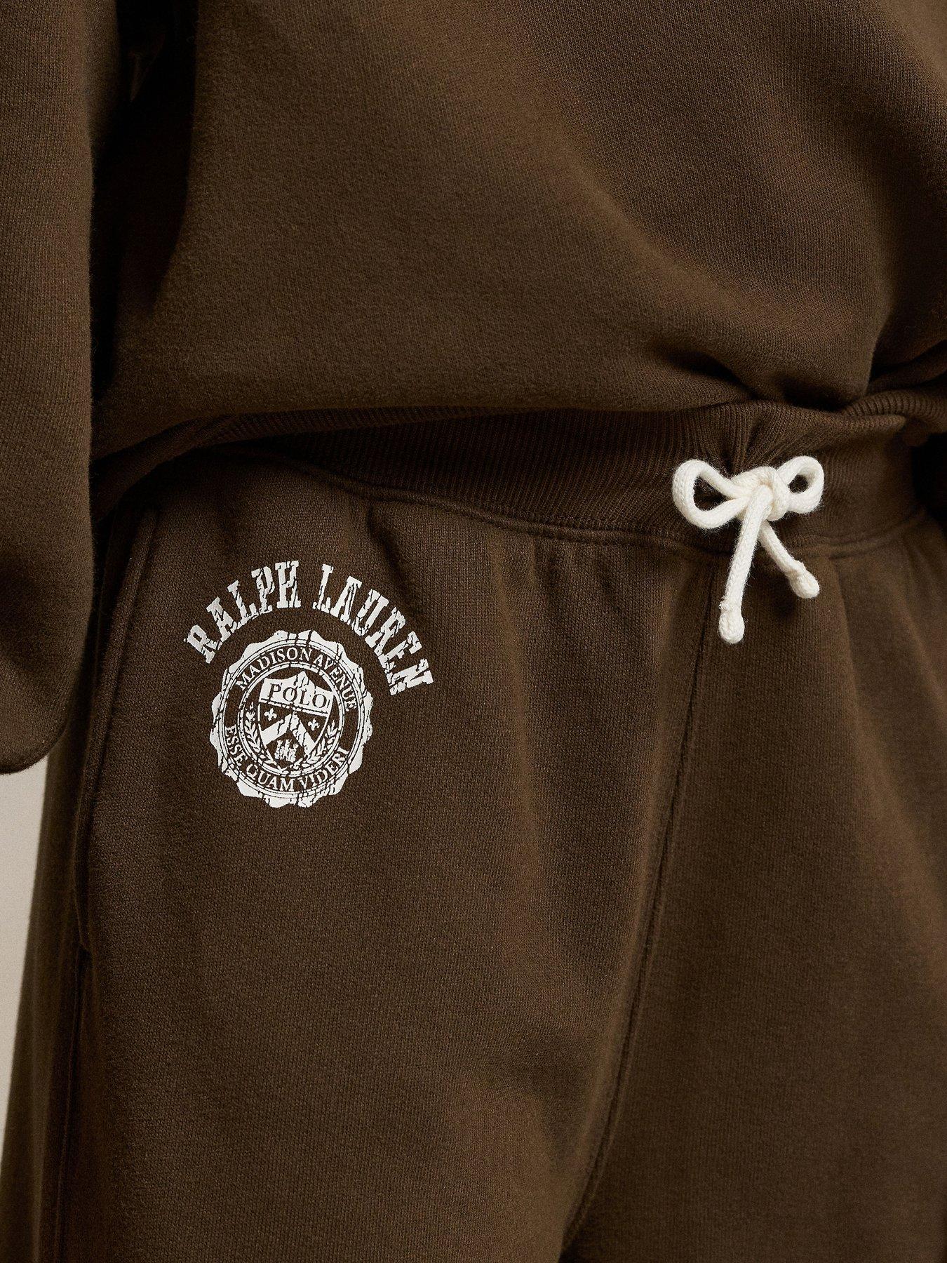  image of polo-ralph-lauren-girls-varsity-sweat-pants-brown