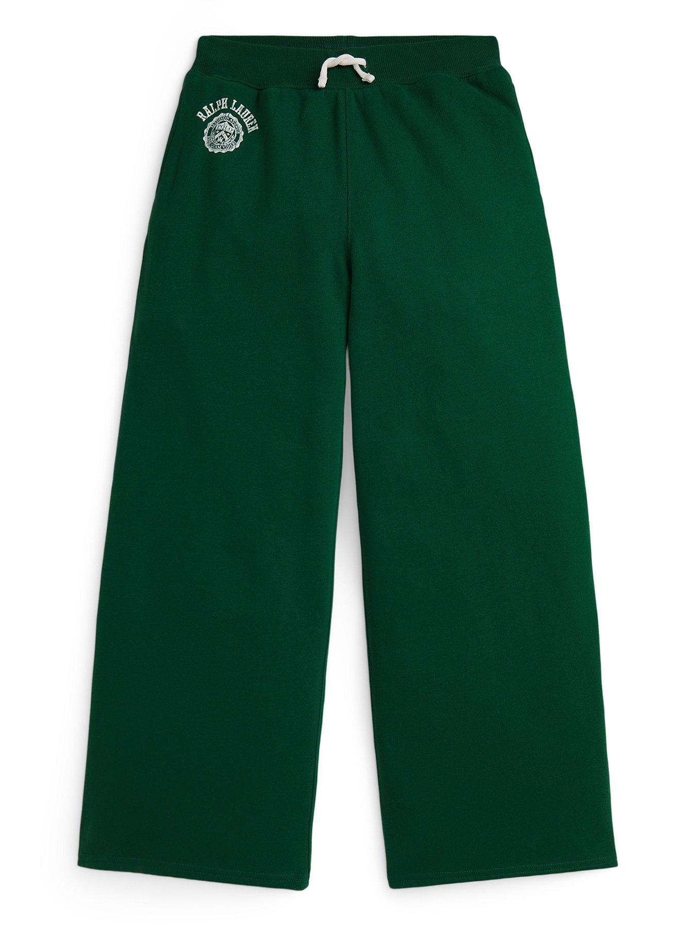  image of polo-ralph-lauren-girls-varsity-sweat-pants-green