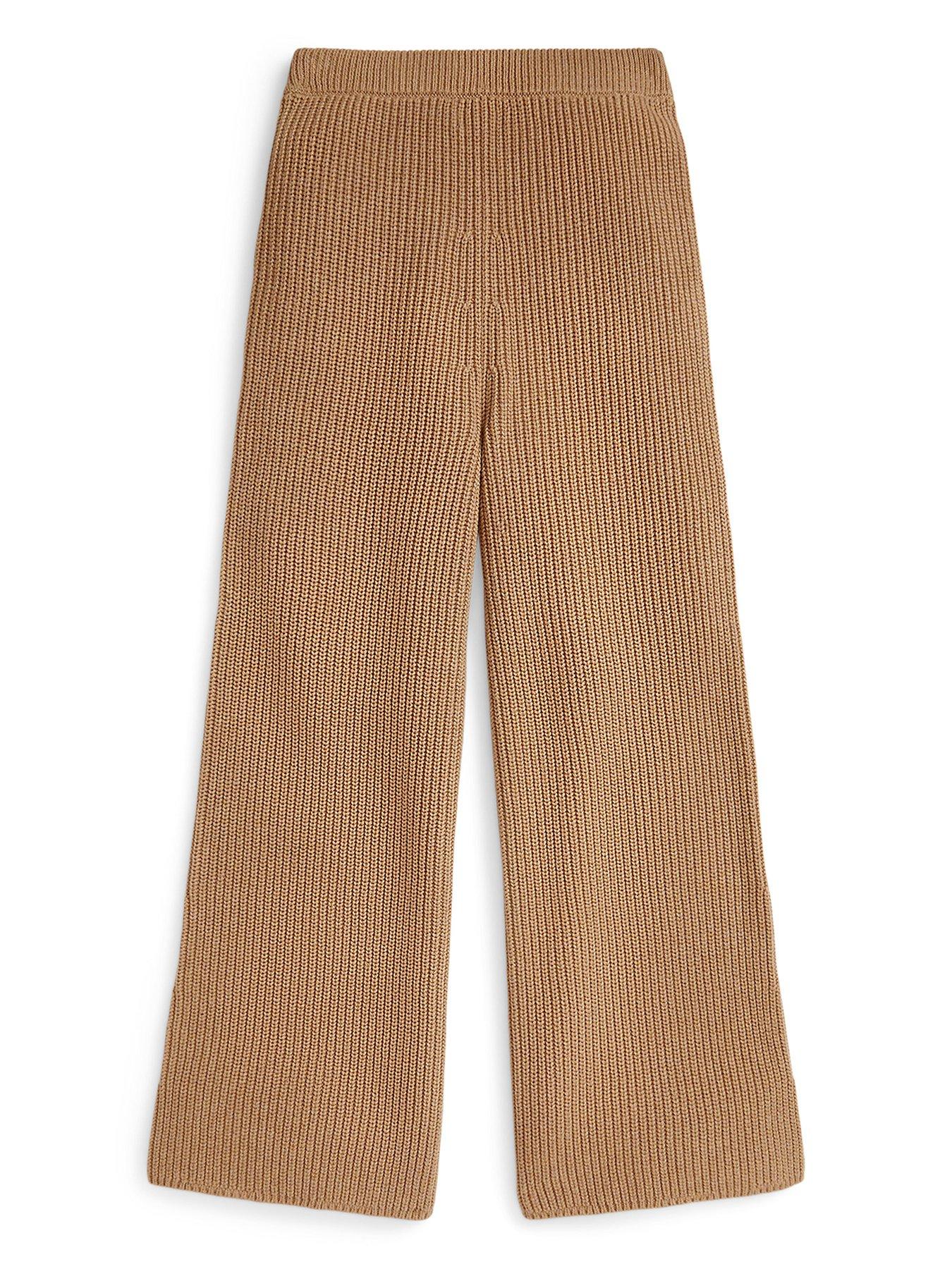 Image 3 of 4 of Polo Ralph Lauren Girls Wide Leg Trousers - Light Brown
