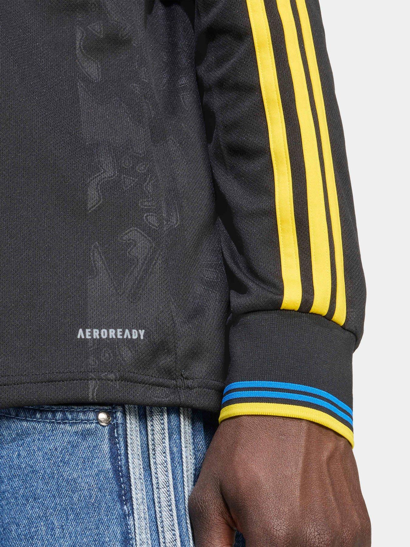 Image 4 of 5 of adidas Mens Manchester United 25/26 Long Sleeve Stadium Replica Third Football Shirt - Black