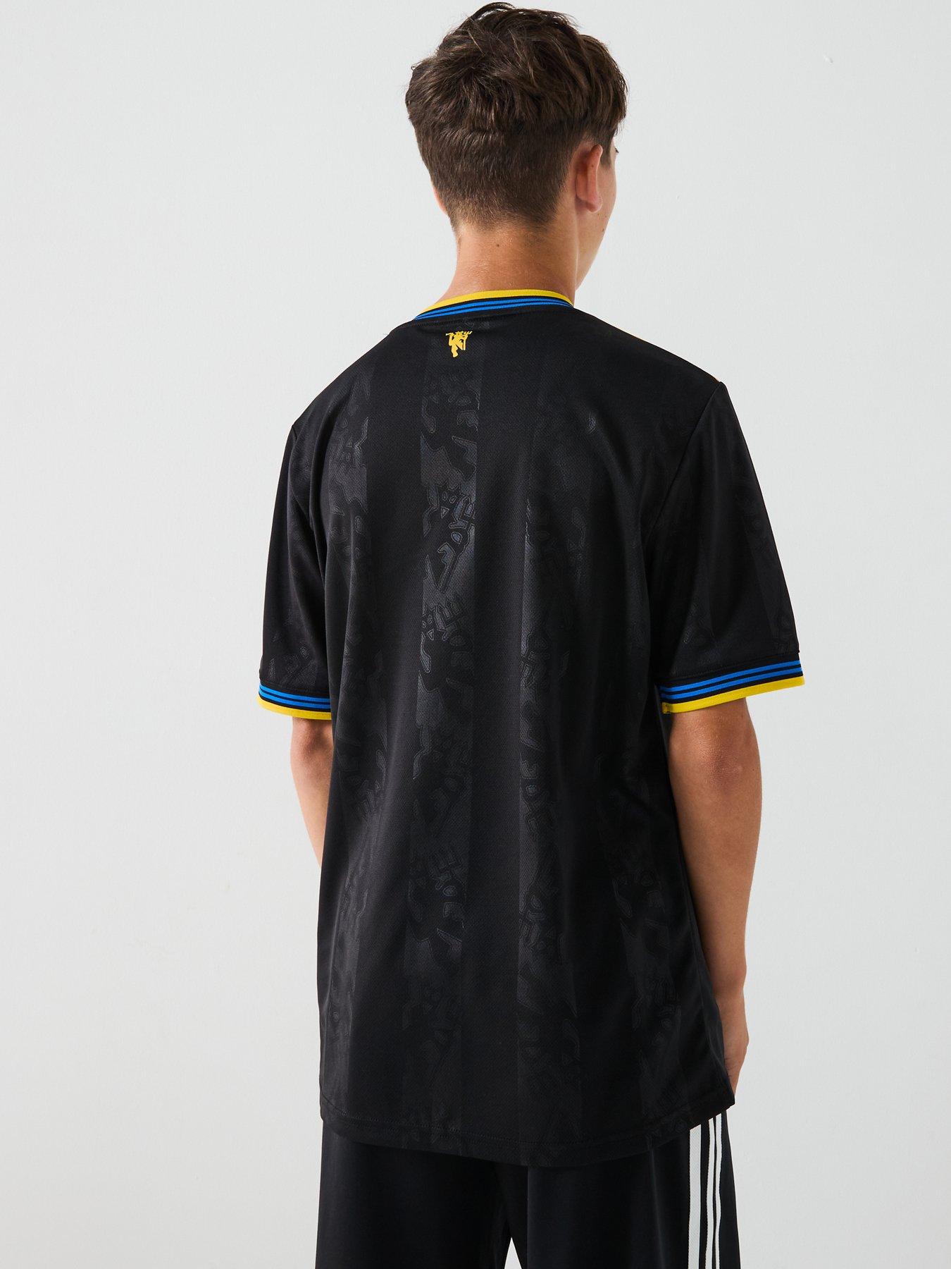 Image 2 of 6 of adidas Manchester United Junior 25/26 Third Replica Football Shirt - Black