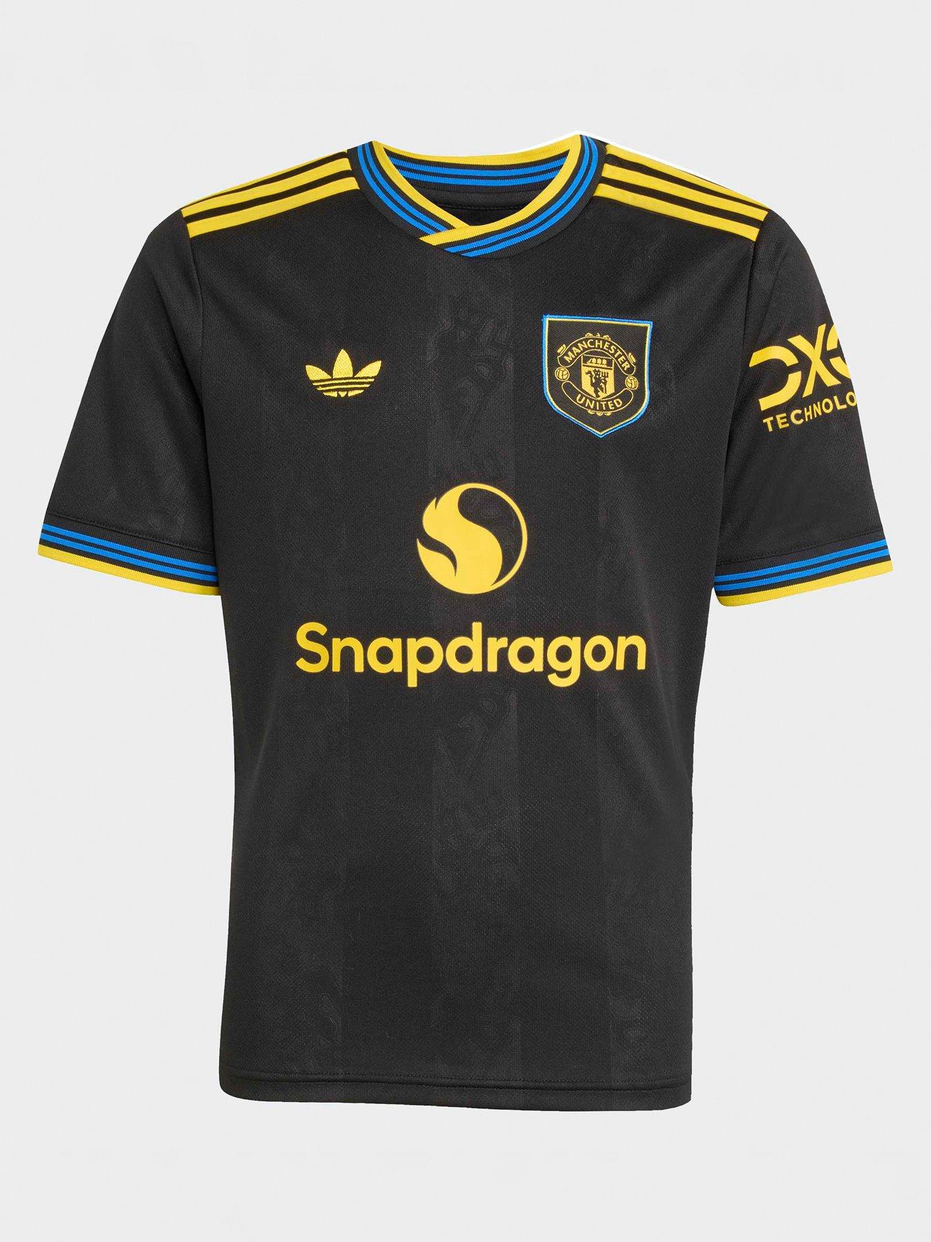 Image 6 of 6 of adidas Manchester United Junior 25/26 Third Replica Football Shirt - Black