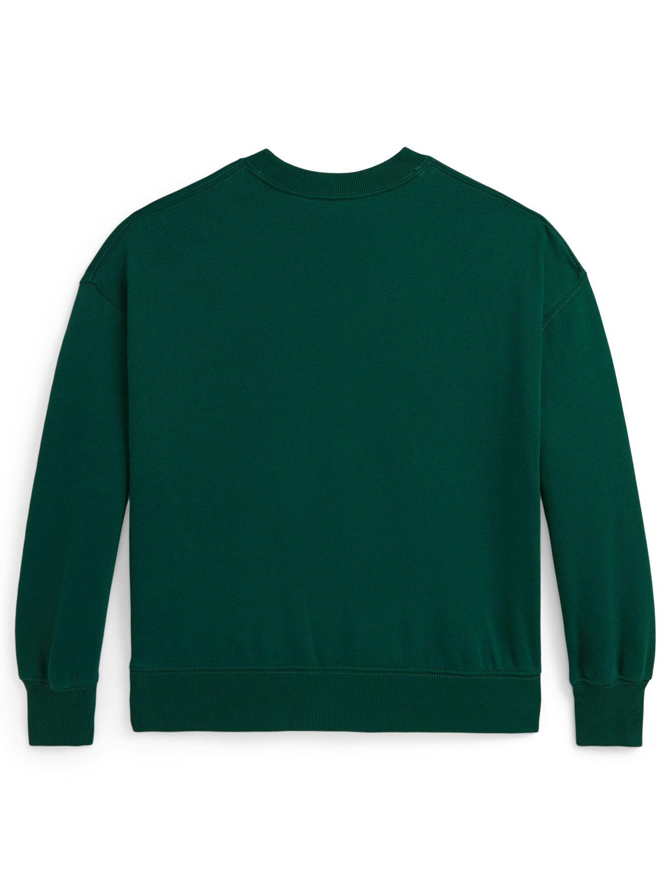 back image of polo-ralph-lauren-girls-varsity-sweatshirt-green