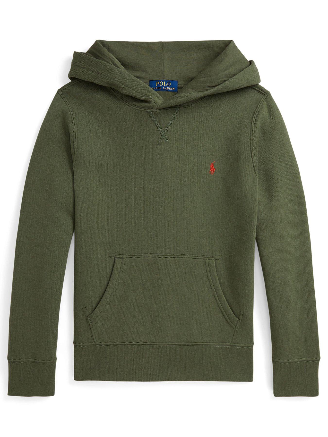 undefined Boys Classic Logo Hoodie - Olive