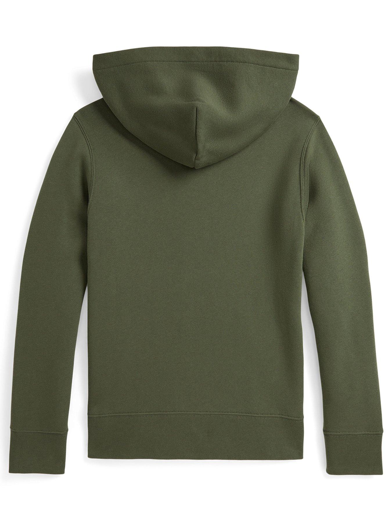 Image 2 of 2 of Polo Ralph Lauren Boys Classic Logo Hoodie - Olive