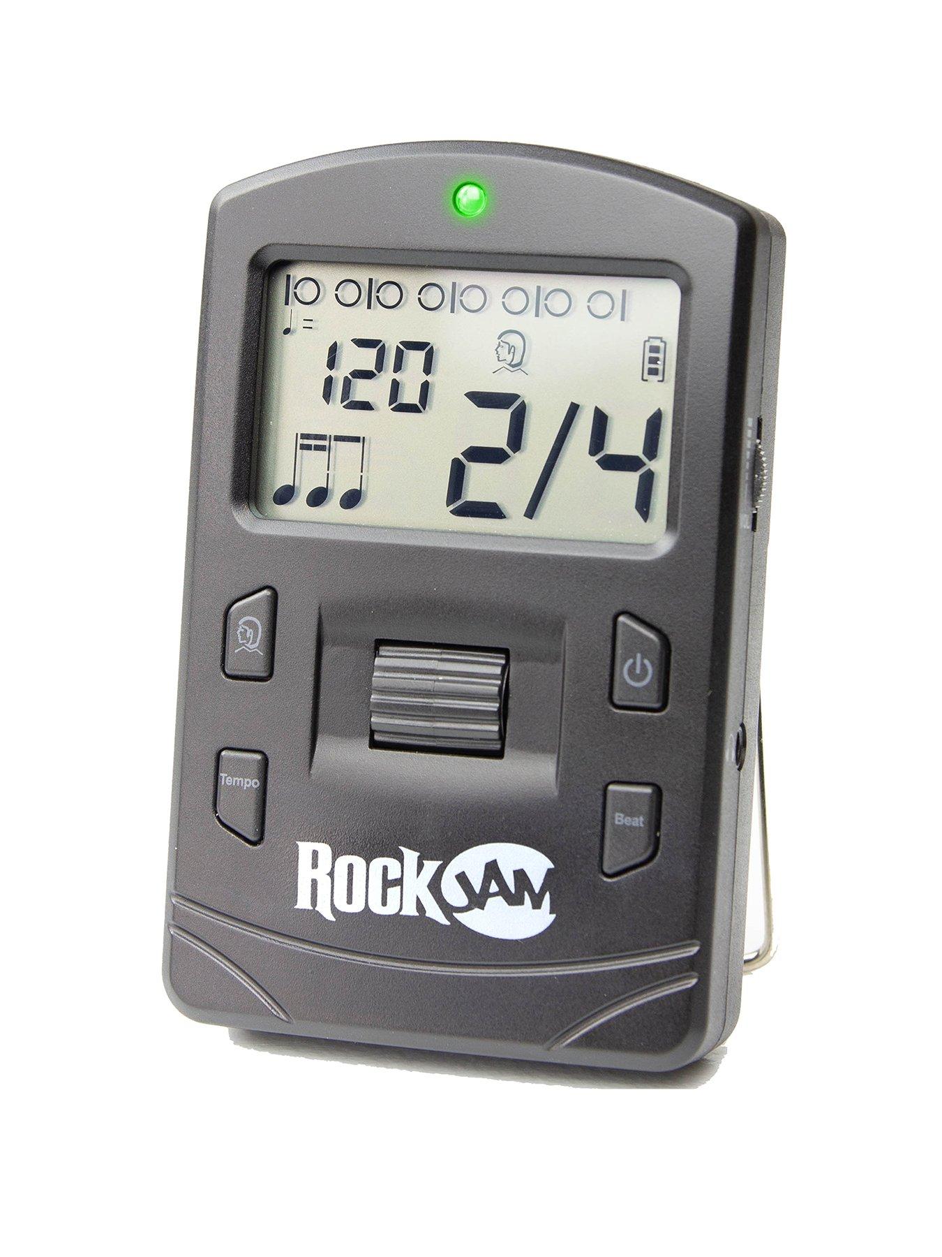 undefined Rechargeable Electronic Metronome for Piano & Guitar with Voice Counting, LED Display, 10 Beat Patterns & Tempo Control