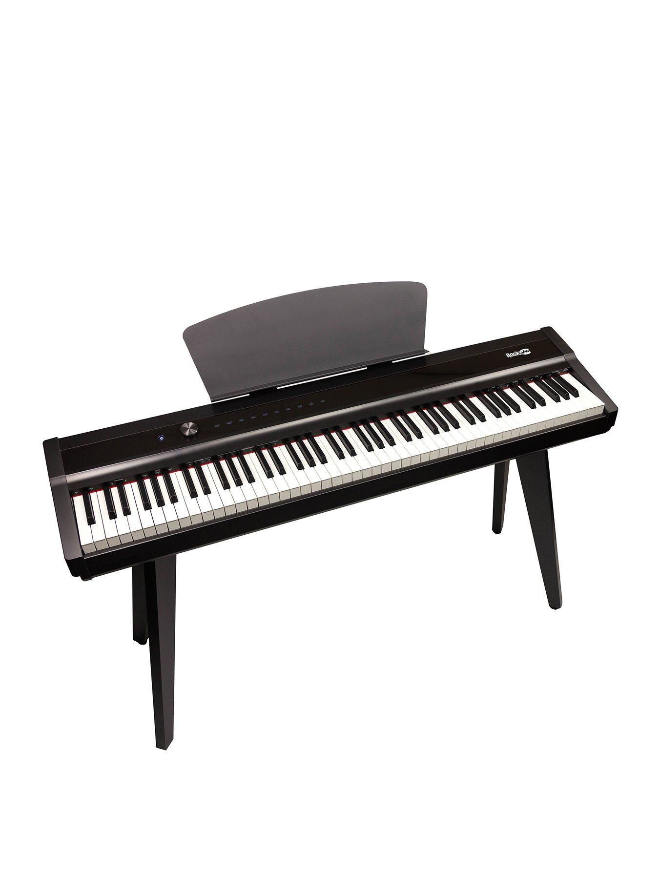Image 1 of 7 of RockJam 88 Key Weighted Digital Piano, Full-Size Electric Piano with Hammer Action, Bluetooth, MIDI, and Learning Apps