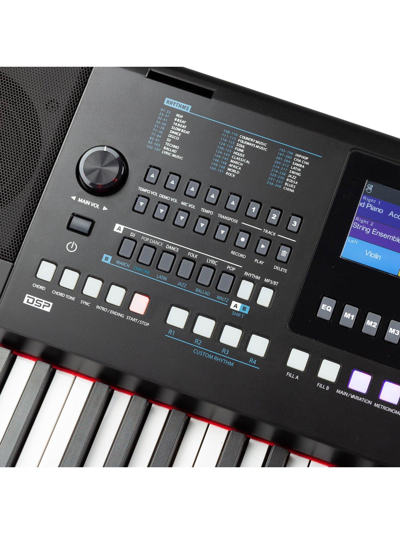 Image 2 of 7 of RockJam RockJam RJX90 61 Key Music Keyboard - Rechargeable Digital Piano with Touch Screen, MIDI, Bluetooth, 776 Tones, 248 Rhythms & Learning Apps
