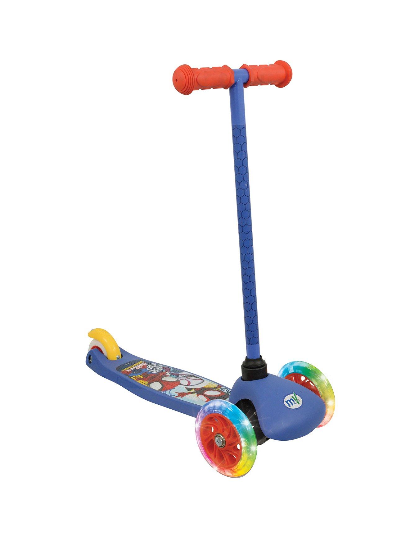 undefined Spidey and His Amazing Friends Tilt n Turn Scooter with Light Up Wheels and Stickers
