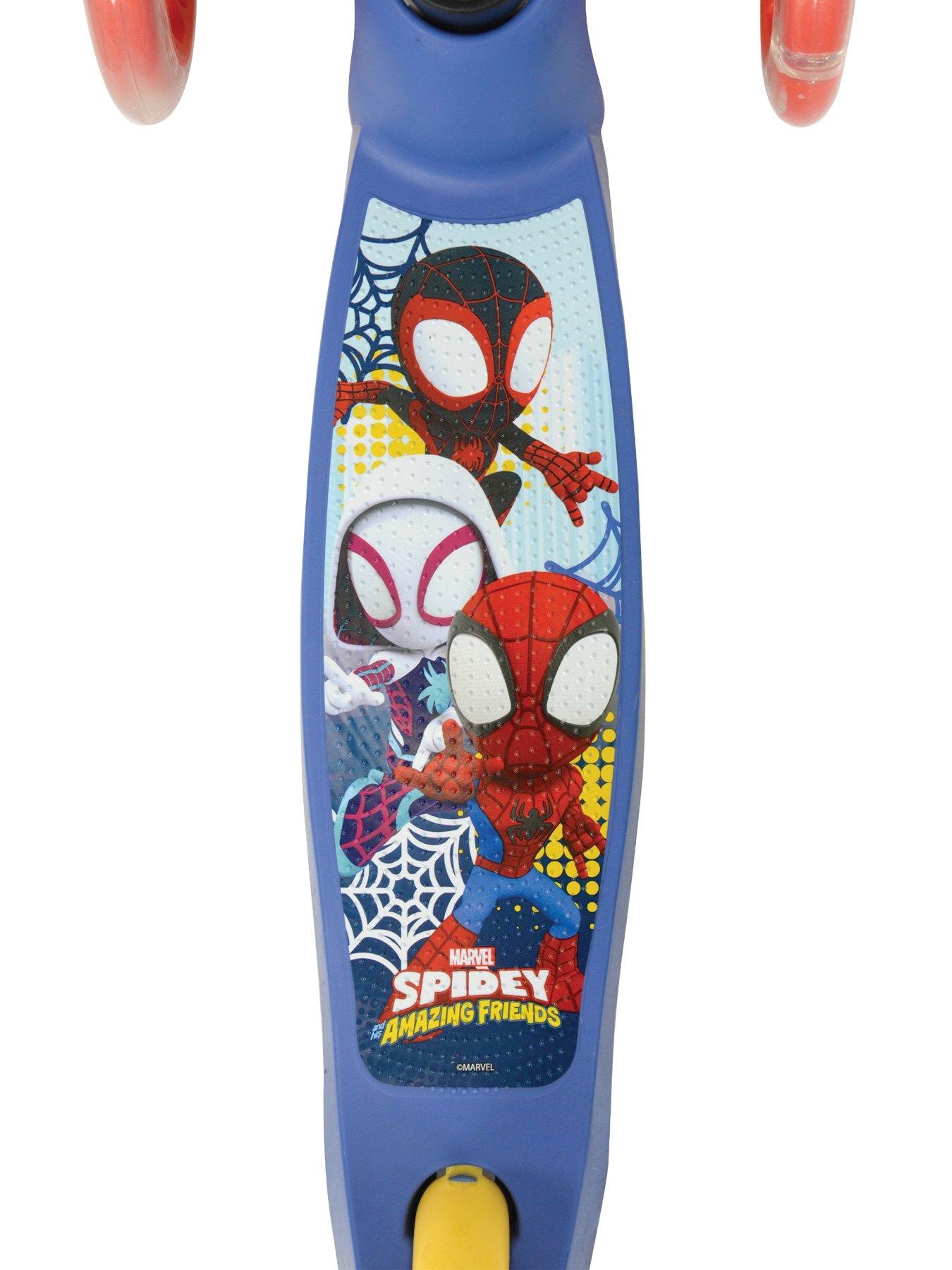 Image 6 of 7 of Spidey and His Amazing Friends Spidey and His Amazing Friends Tilt n Turn Scooter with Light Up Wheels and Stickers