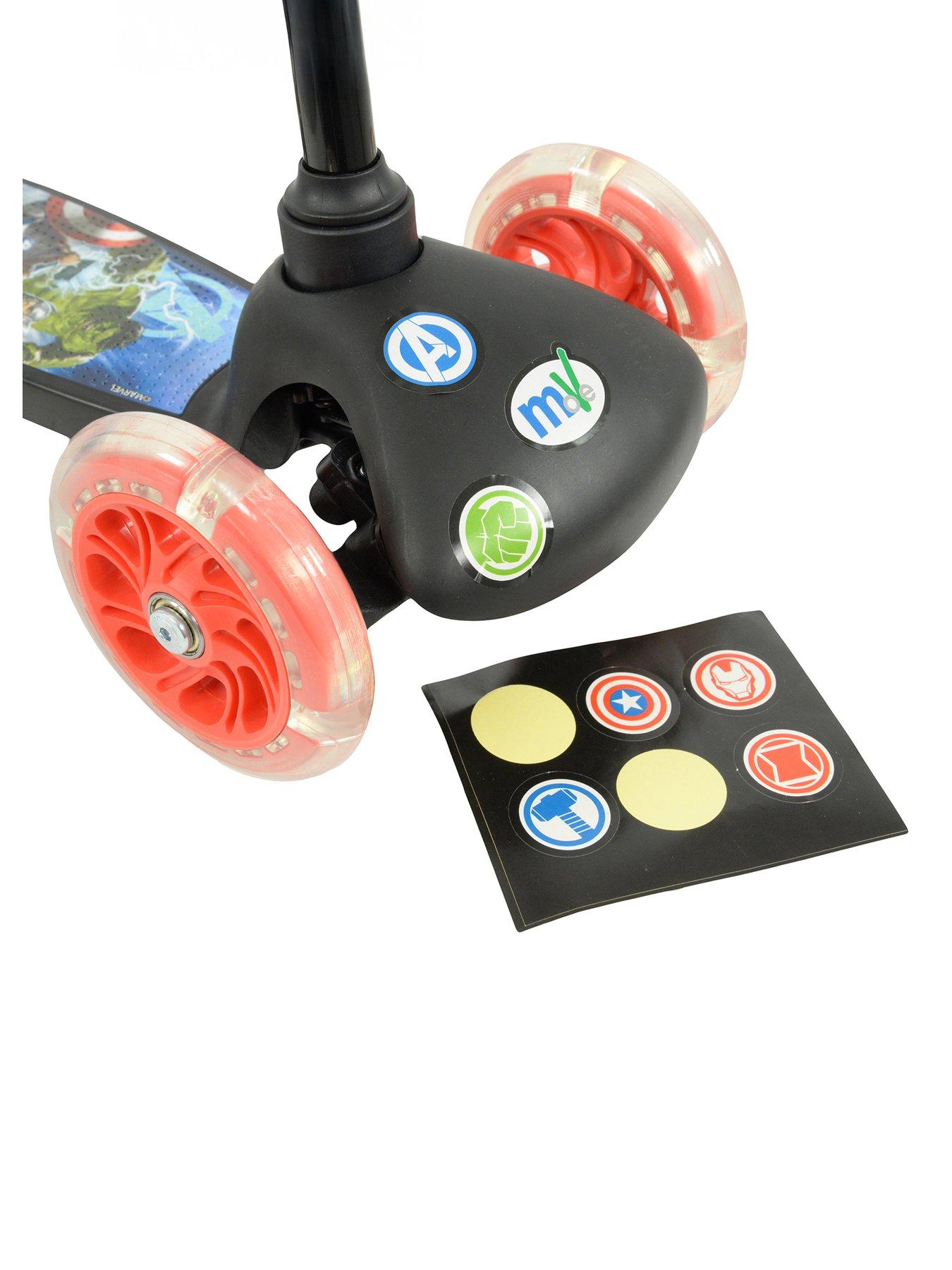  image of the-avengers-tilt-n-turn-scooter-with-light-up-wheels