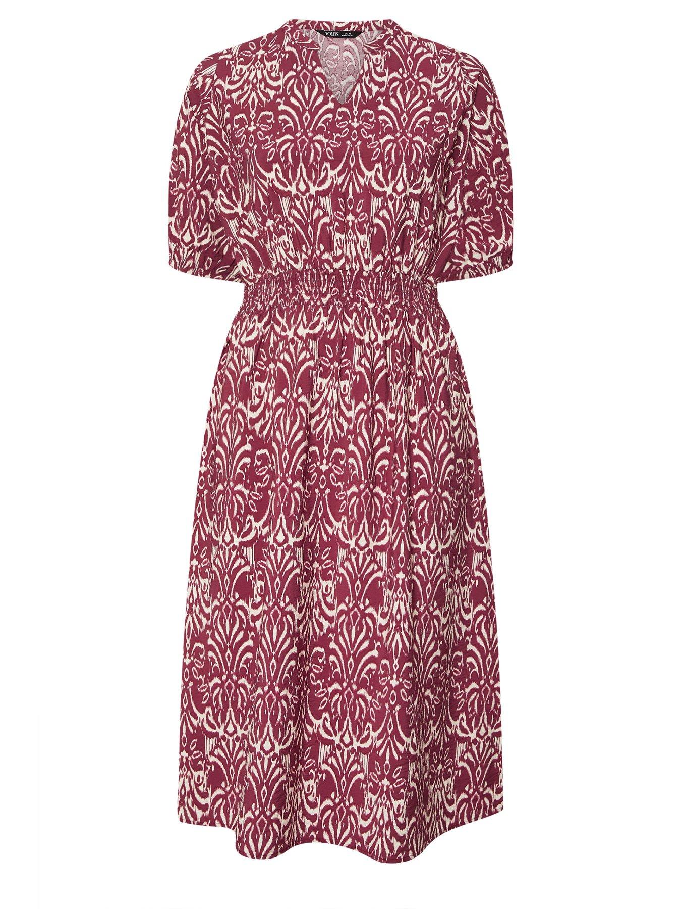 Image 5 of 5 of Yours Curve Notch Neck Midaxi Dress
