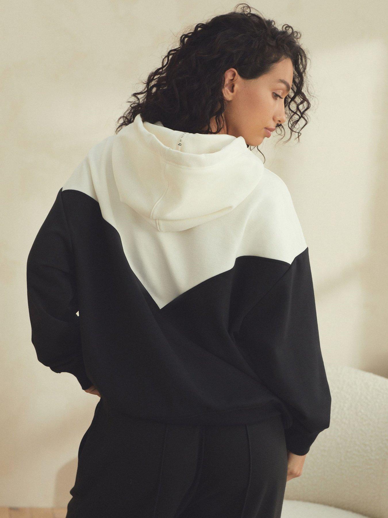 Image 2 of 6 of B By Ted Baker Standalone Lounge Hoodie - Black/White
