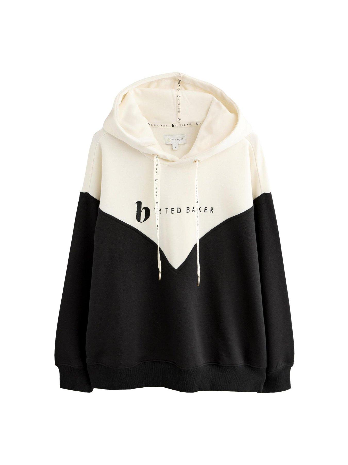 Image 5 of 6 of B By Ted Baker Standalone Lounge Hoodie - Black/White