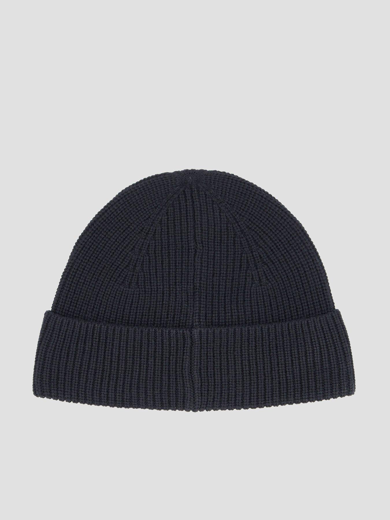 back image of hugo-sillo-beanie-hat-black