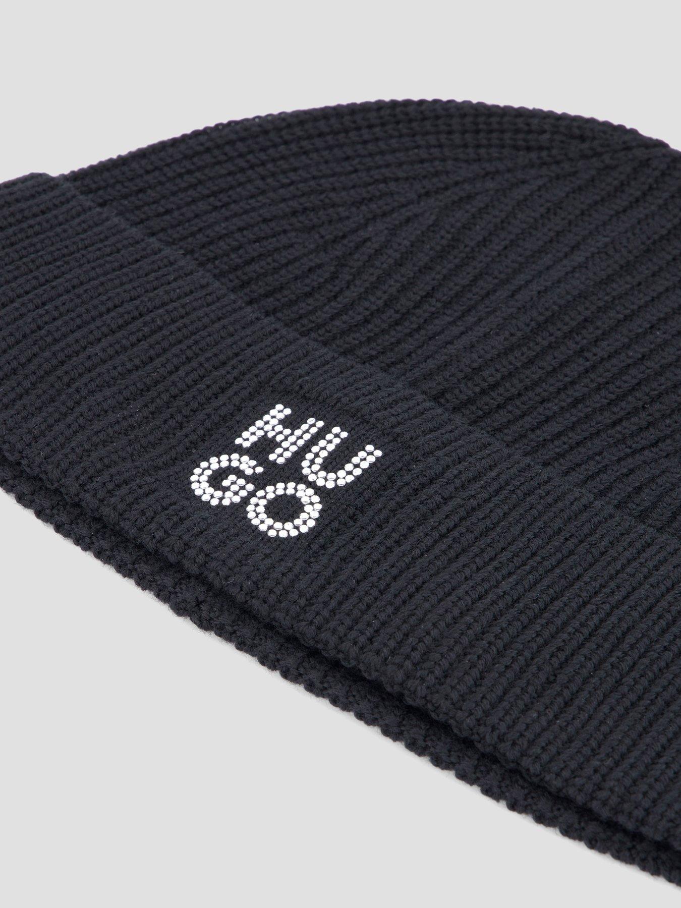  image of hugo-sillo-beanie-hat-black