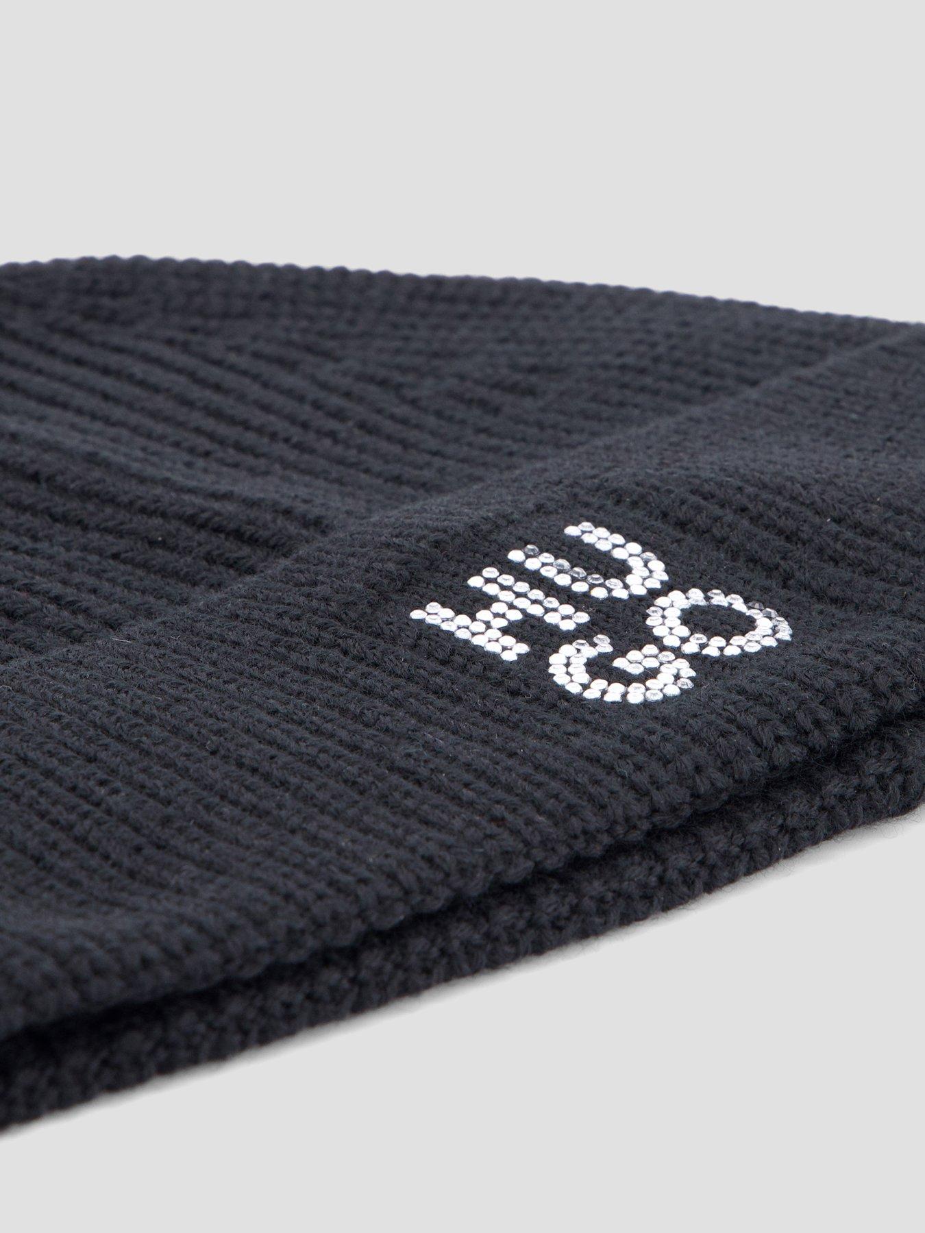Image 4 of 4 of HUGO Sillo&nbsp;Knitted Beane&nbsp;Hat - Black