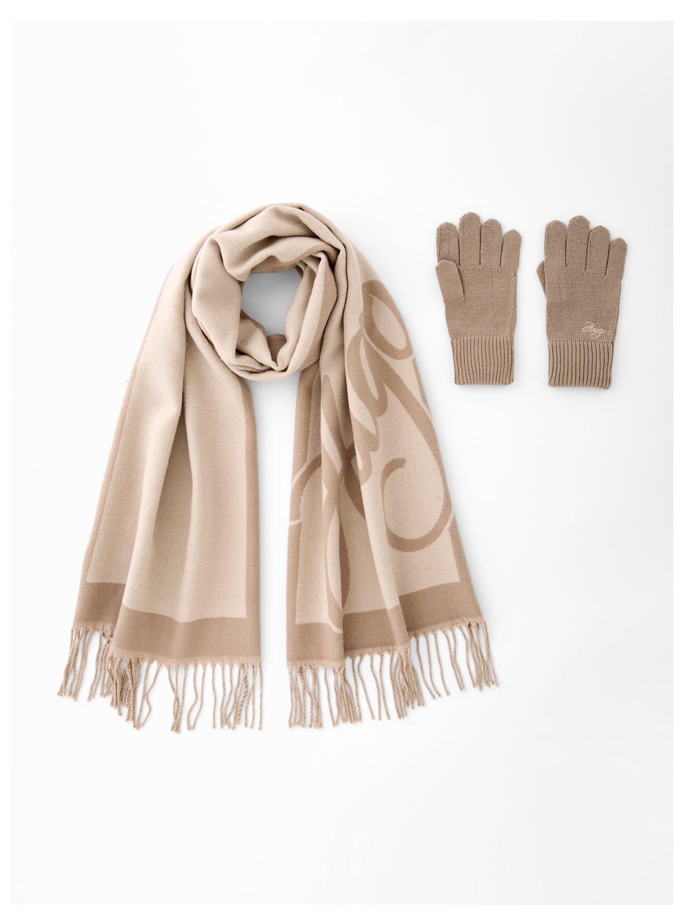 HUGO Sabryna Scarf Set - Beige