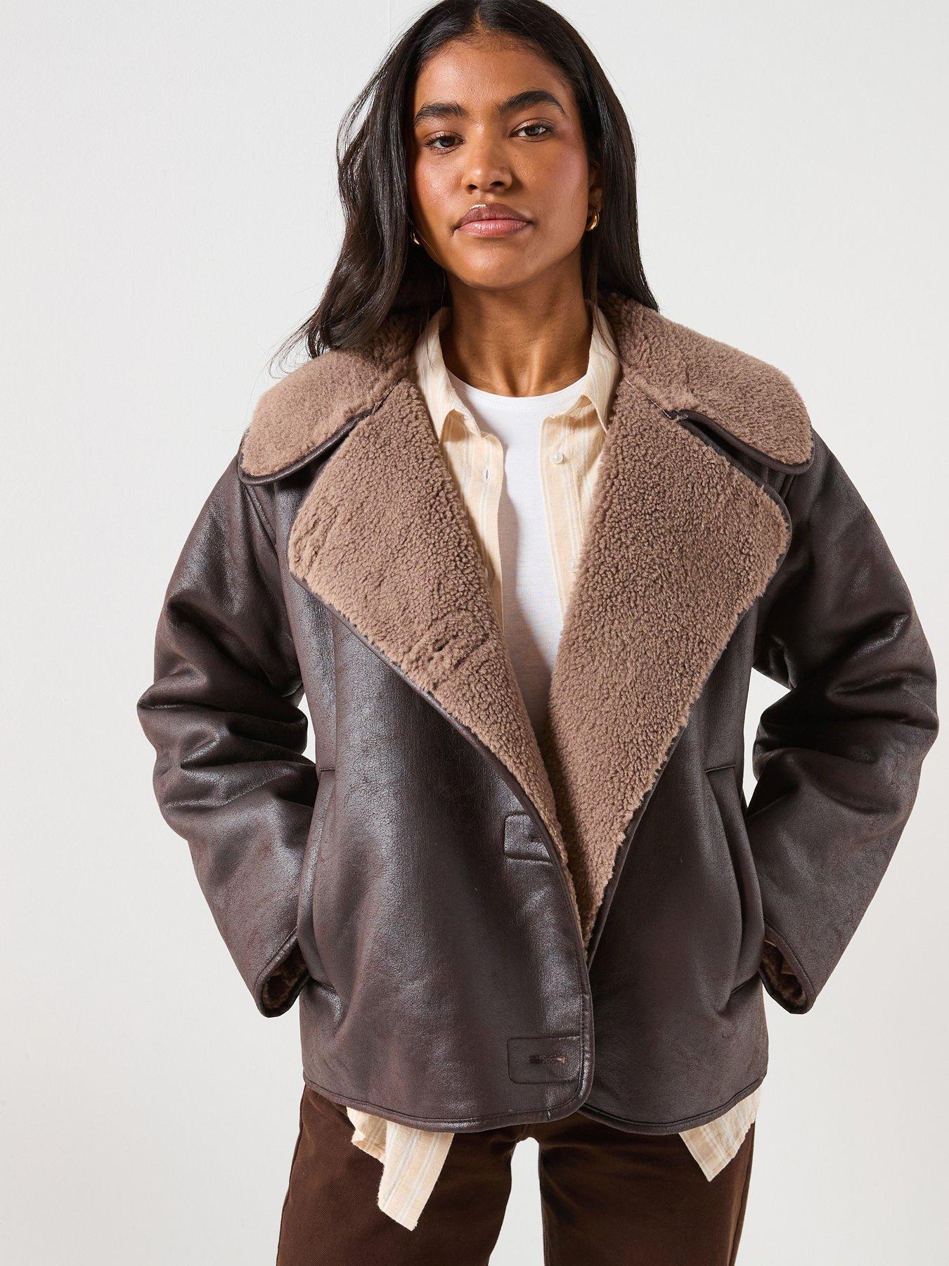 Image 1 of 6 of Vero Moda Miranda Jacket - Brown