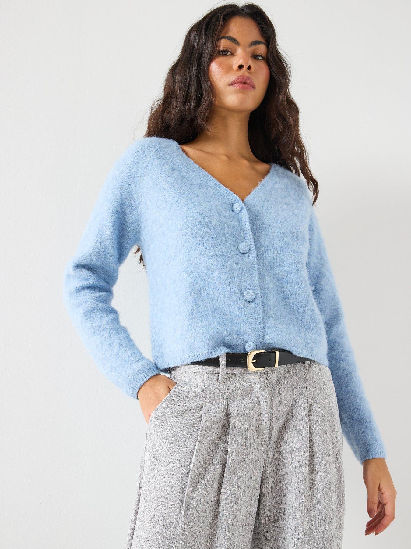  image of vero-moda-wide-leg-tweed-pants-grey