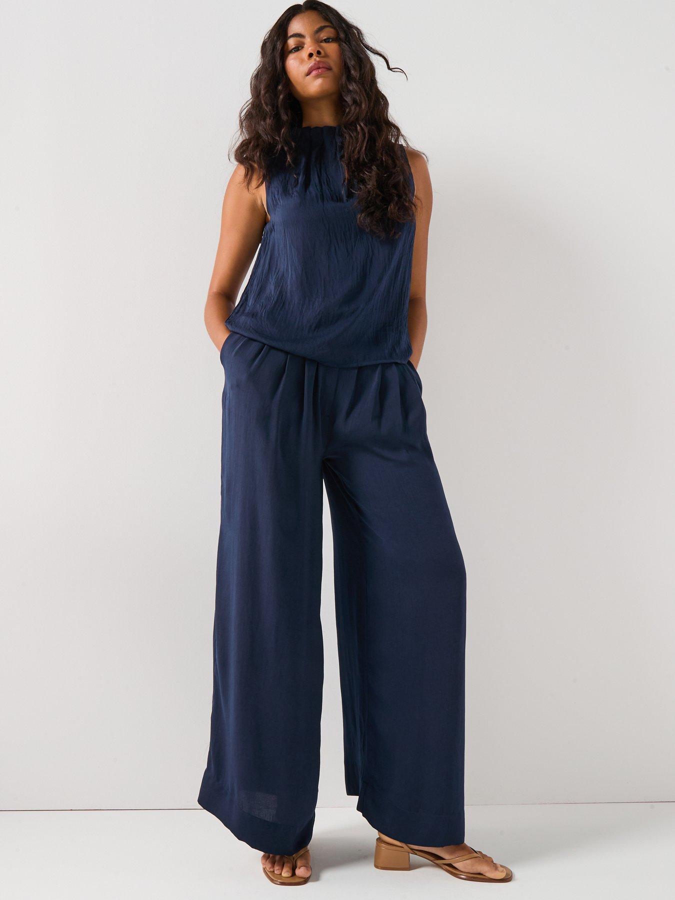 Image 3 of 6 of AWARE Shanna High Neck Top - Navy