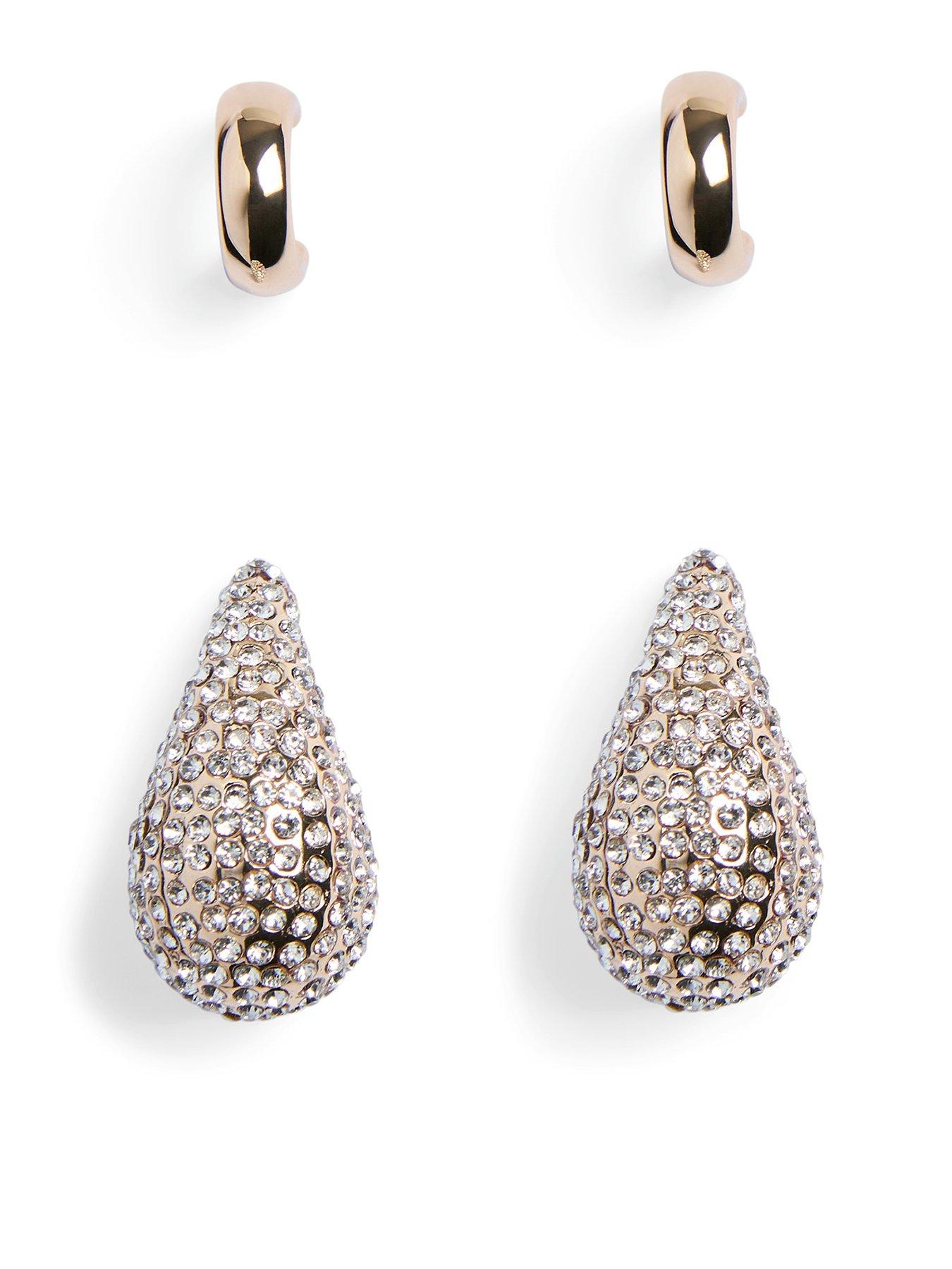 pieces-maxine-2-pack-earrings-gold