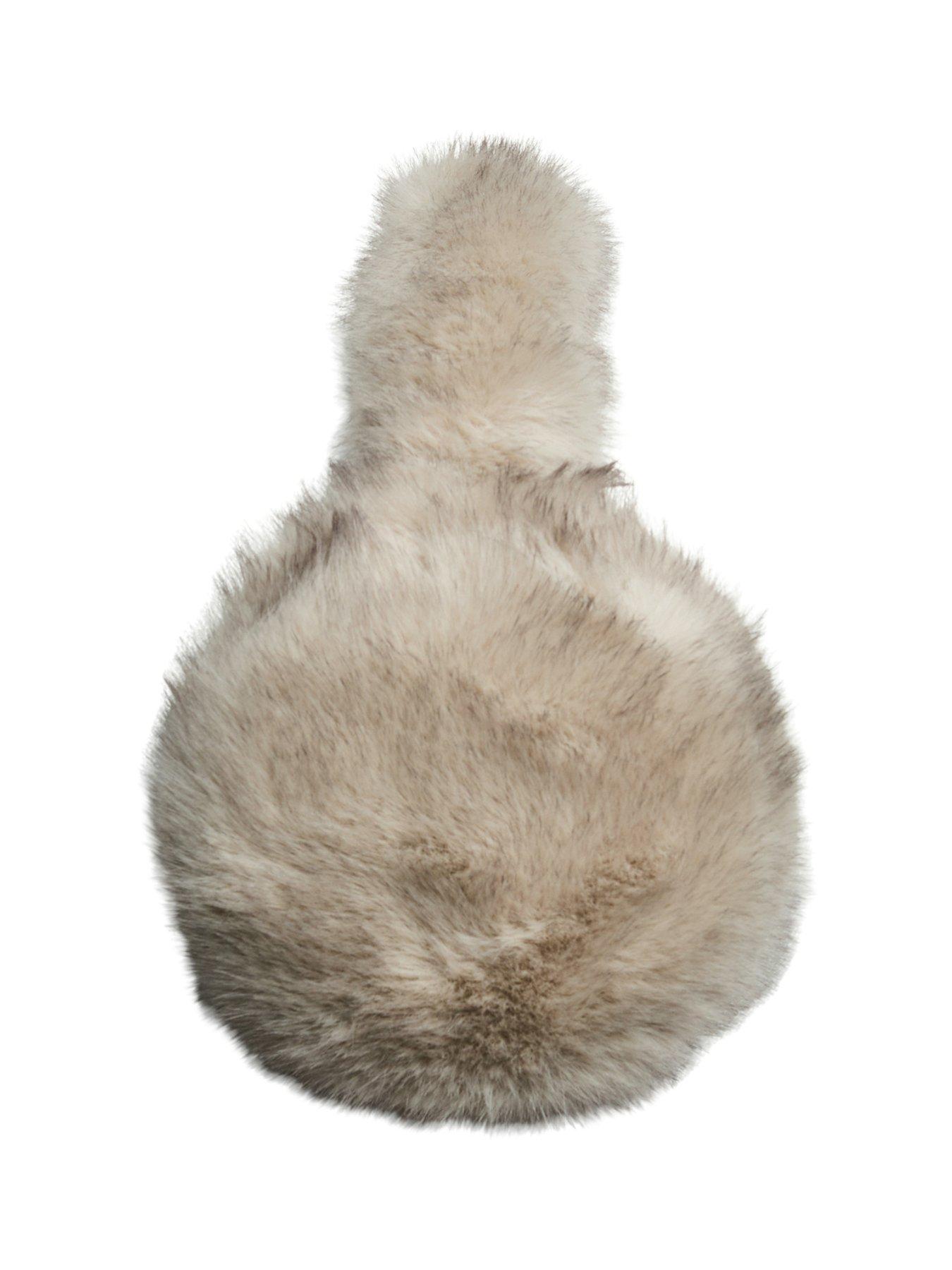 stillFront image of pieces-faux-fur-earmuffs-beige