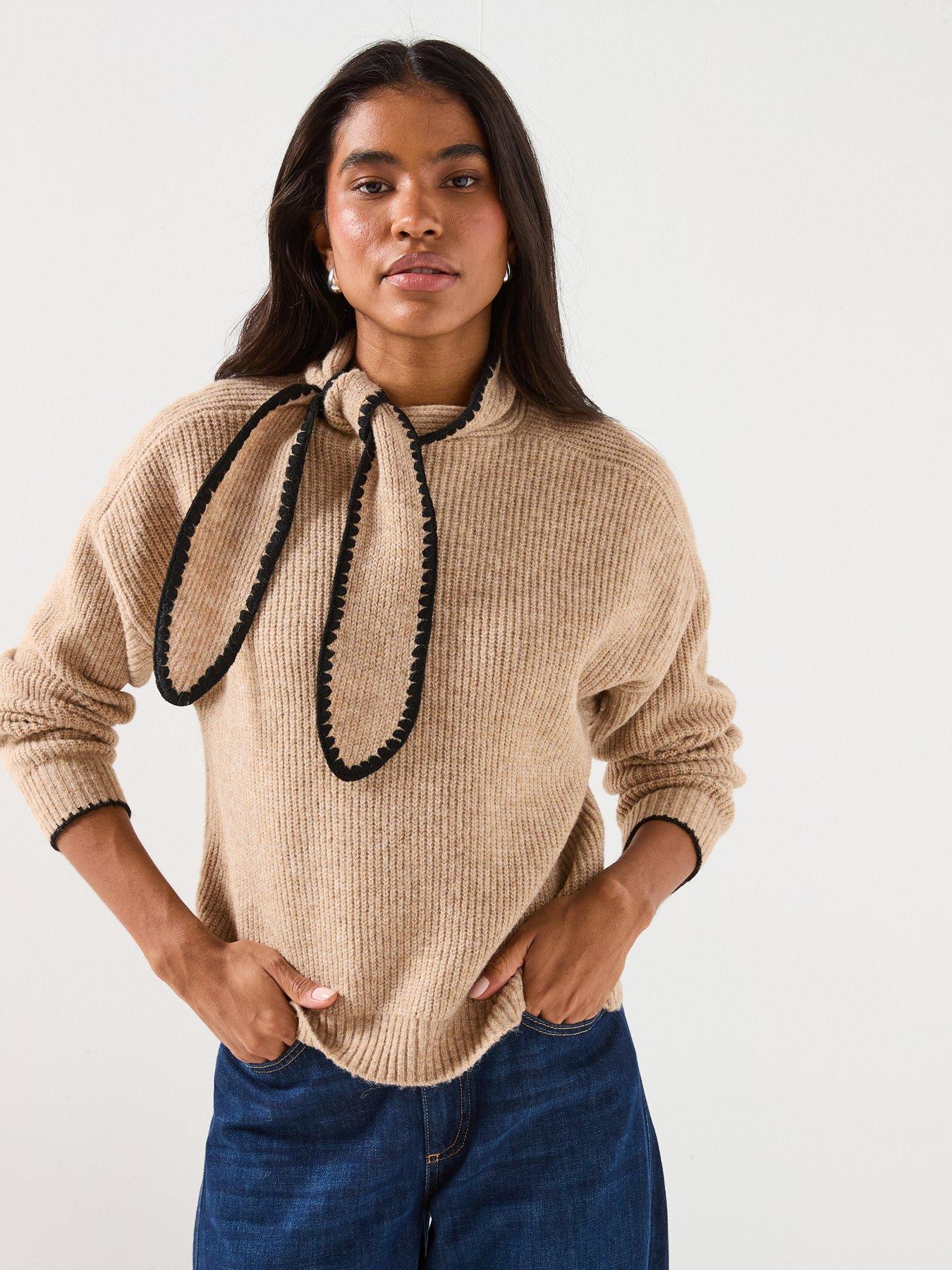 front image of vero-moda-vmnapoli-knitted-pullover-beige