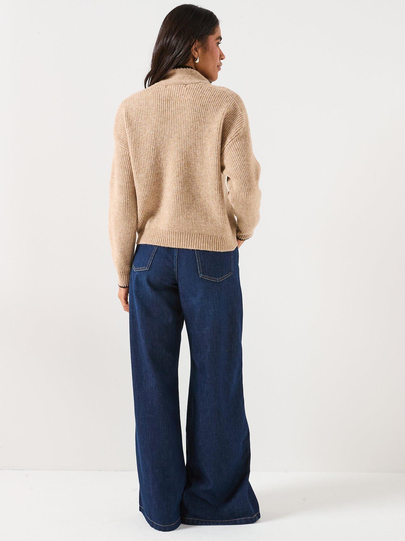 stillFront image of vero-moda-vmnapoli-knitted-pullover-beige