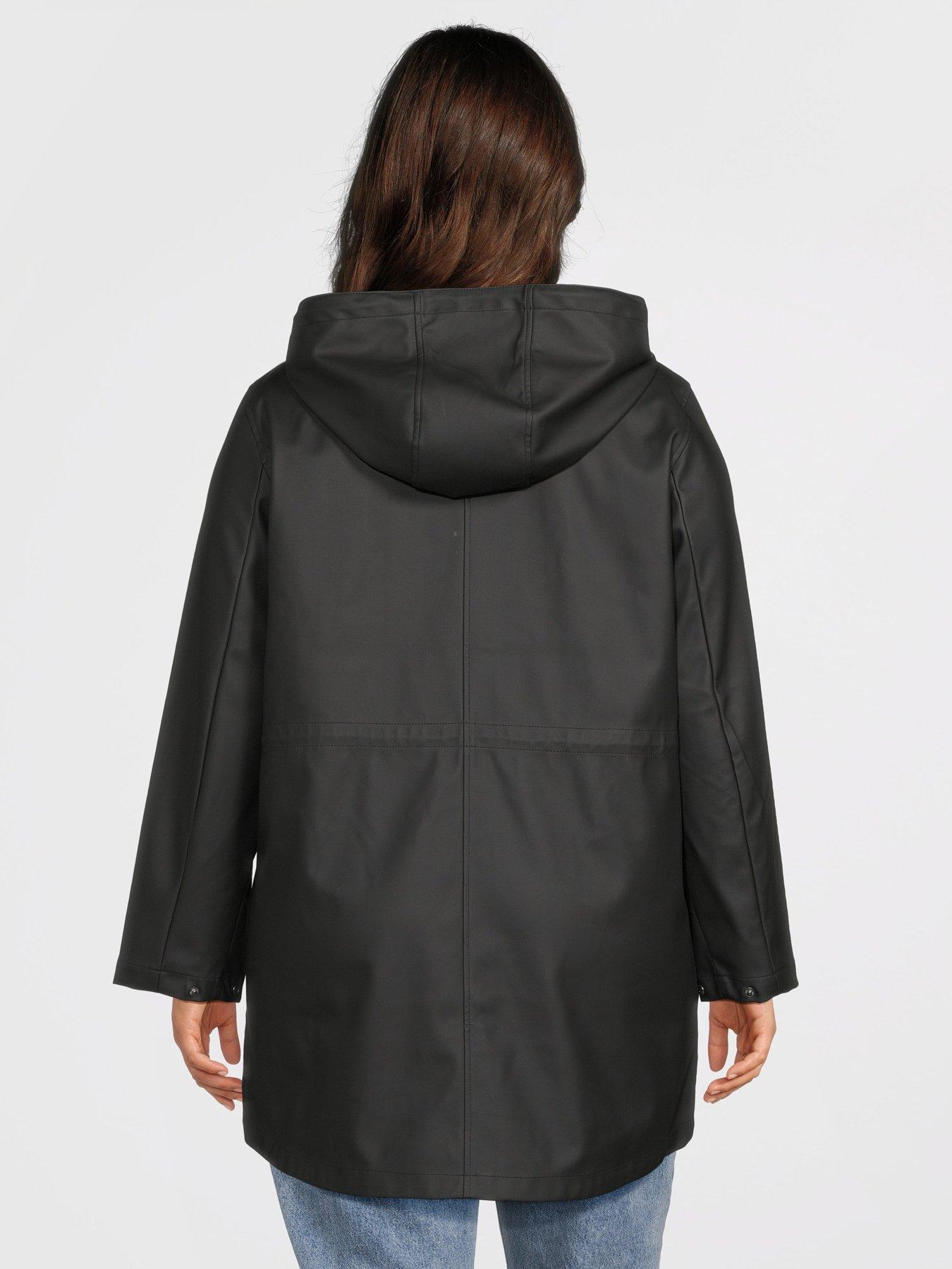 stillFront image of vero-moda-curve-coated-jacket-black