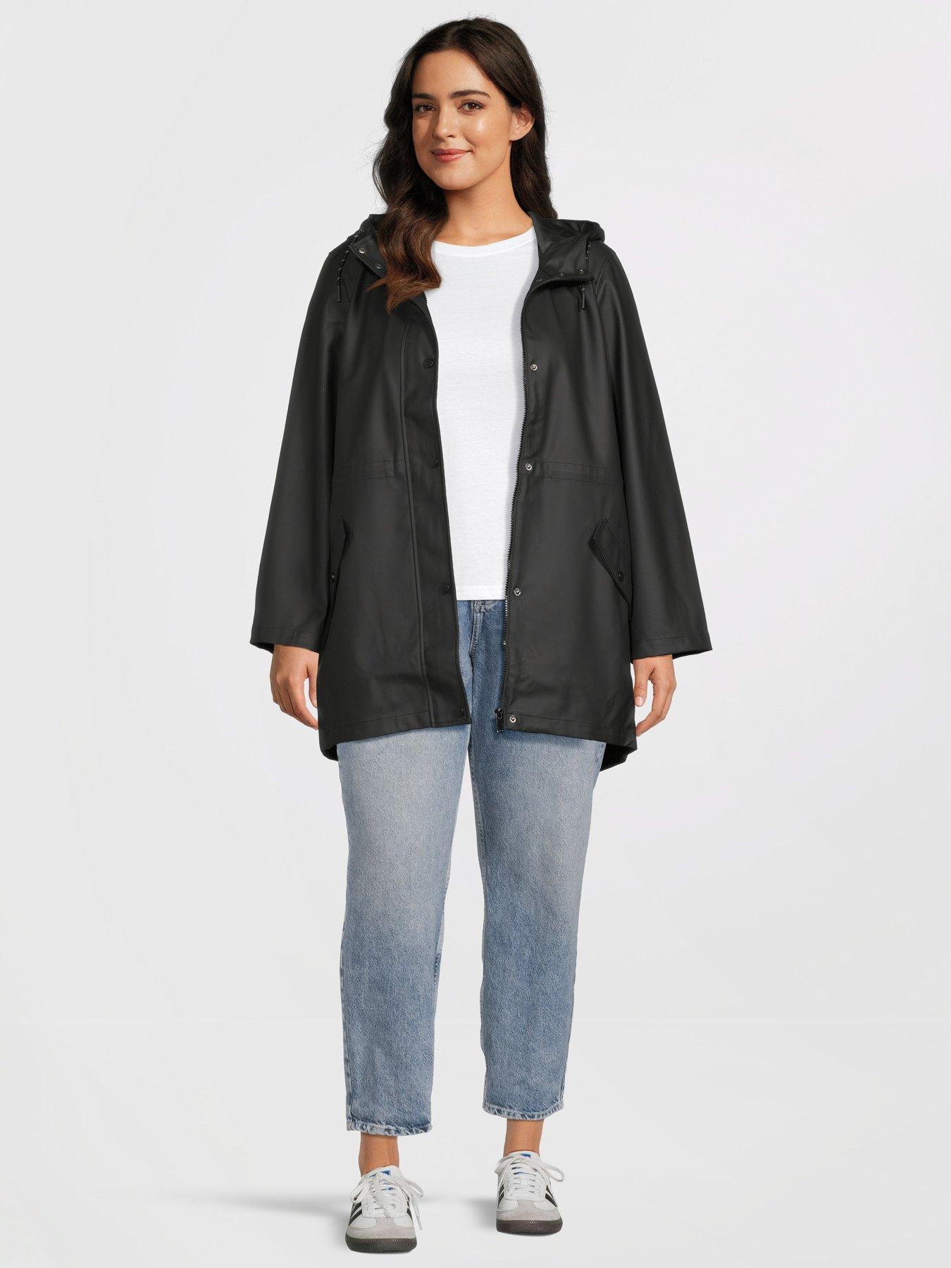 Image 3 of 5 of Vero Moda Curve Malou Coated Jacket - Black