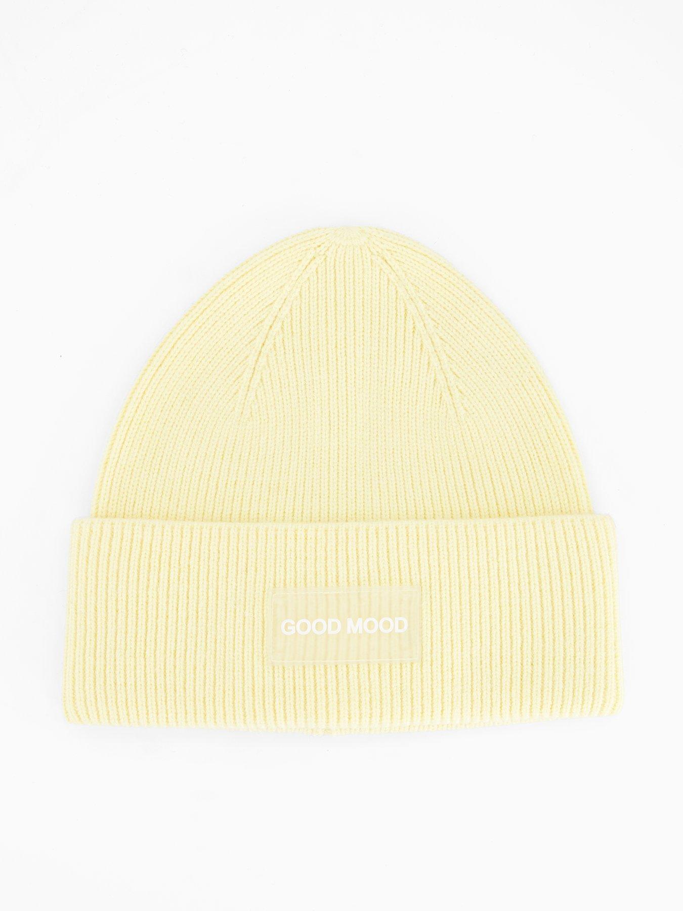 image of pieces-nolla-beanie-hat-yellow