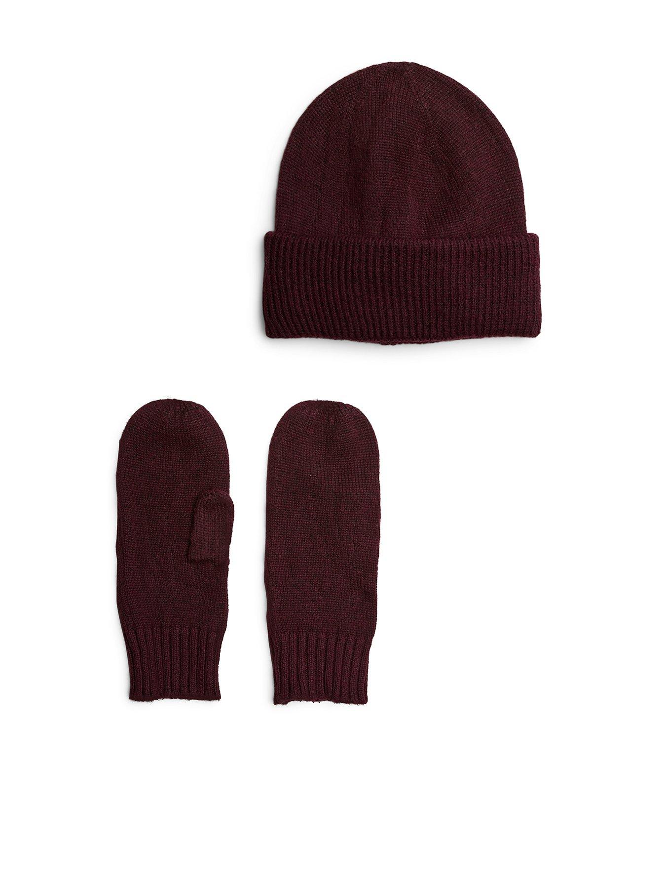 PIECES Beanie And Mittens 2-pack - Red